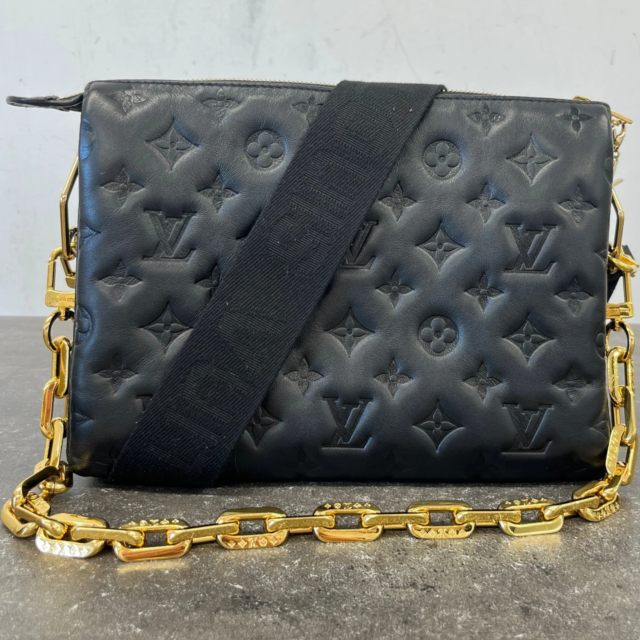 Women's Monogram Coussin Pm Bag Black - Image 13