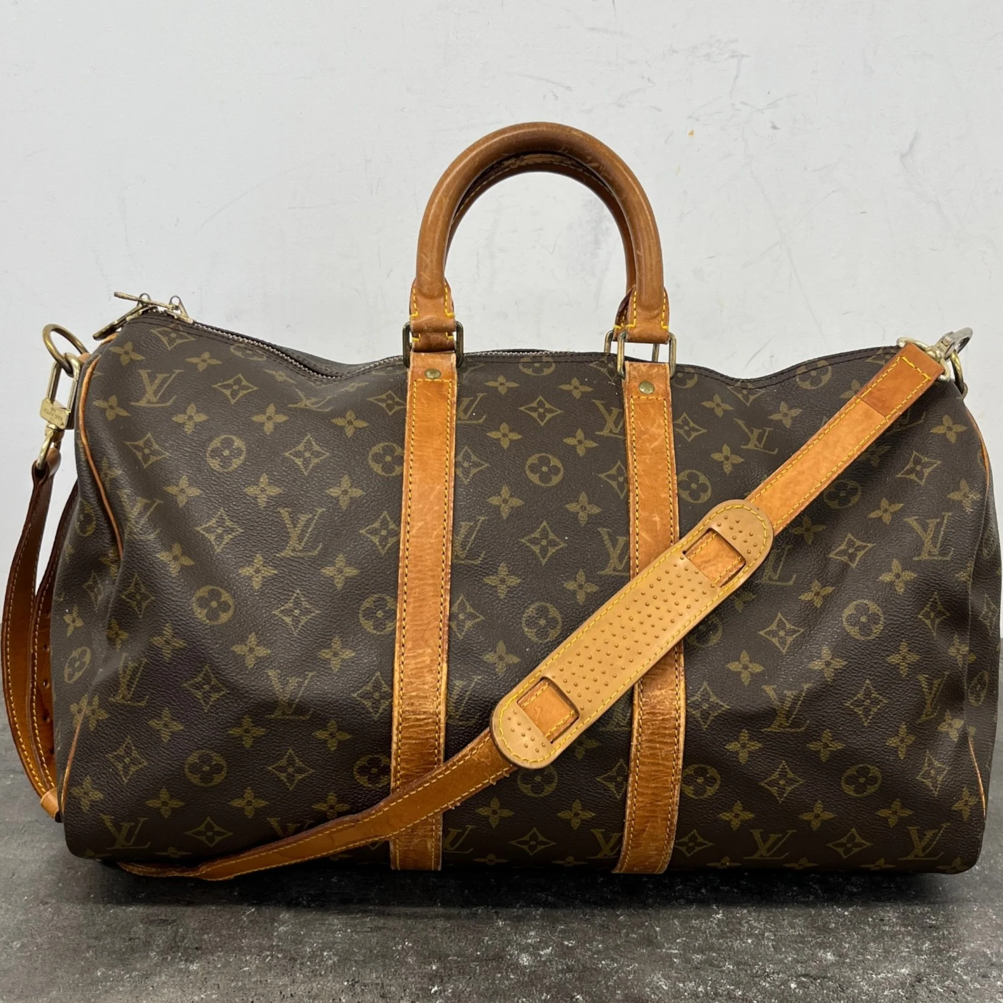 Women's Monogram Keepall Bandoulière 45 Bag Brown - Image 13