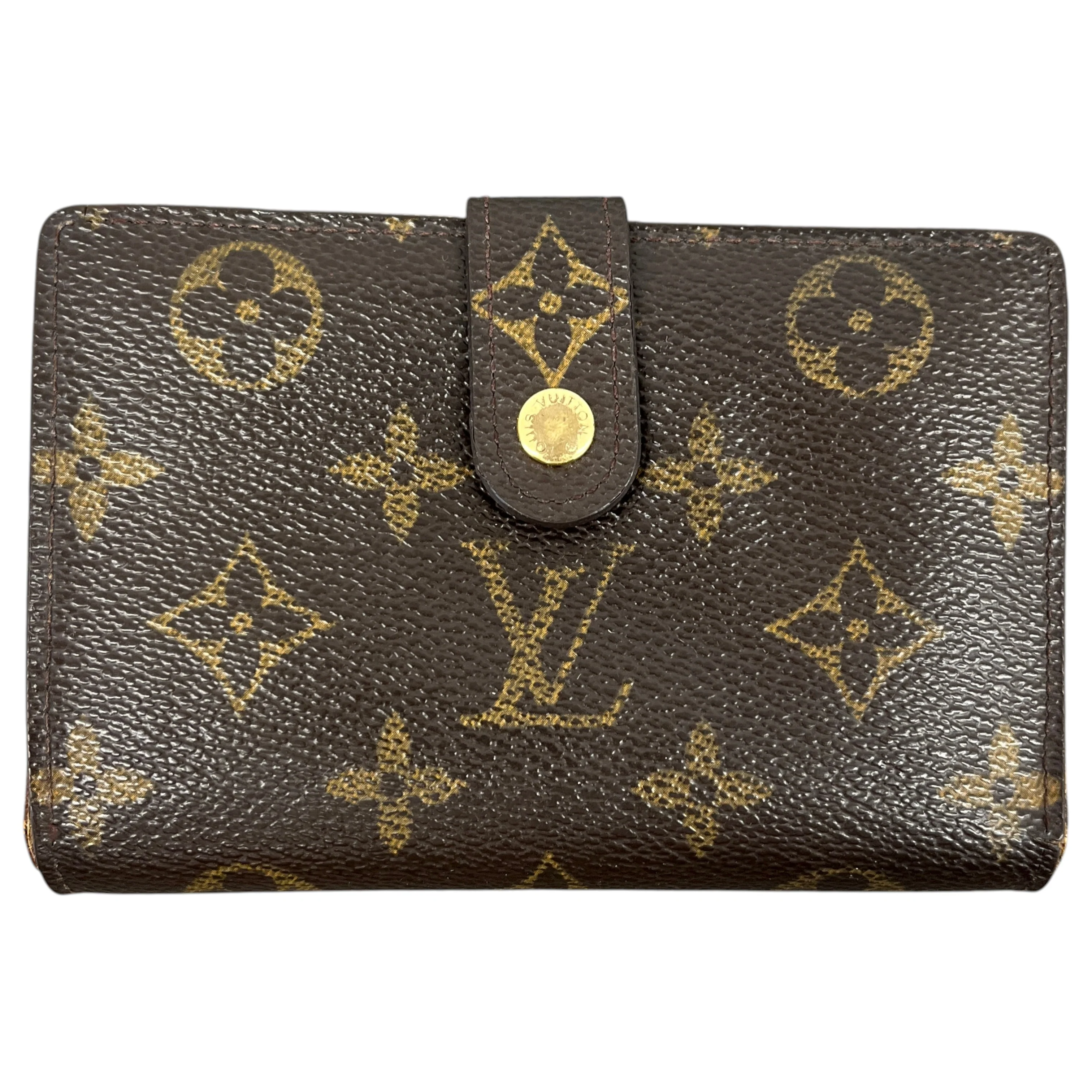 Women's Monogram Kiss Lock Purse Brown
