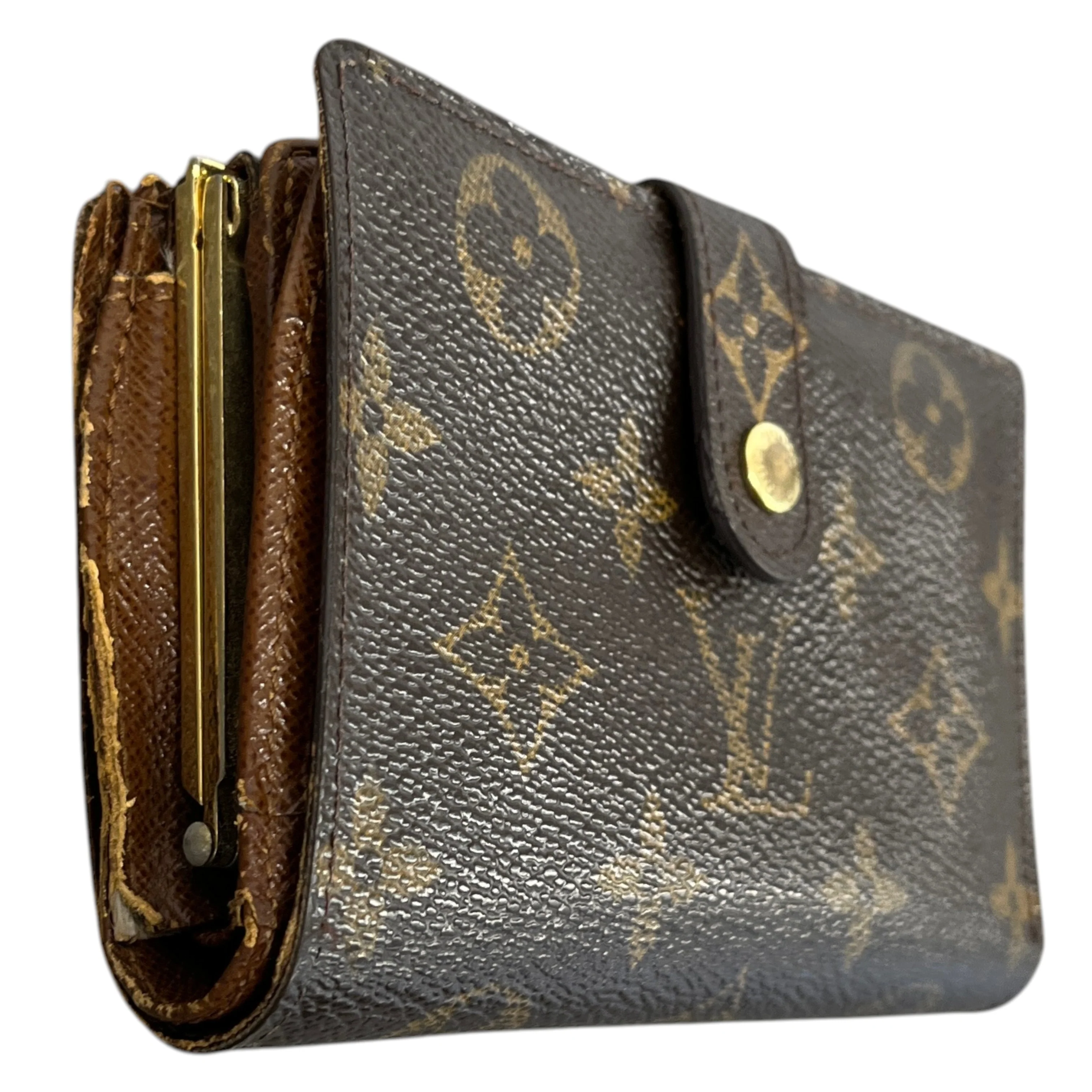 Women's Monogram Kiss Lock Purse Brown - Image 2
