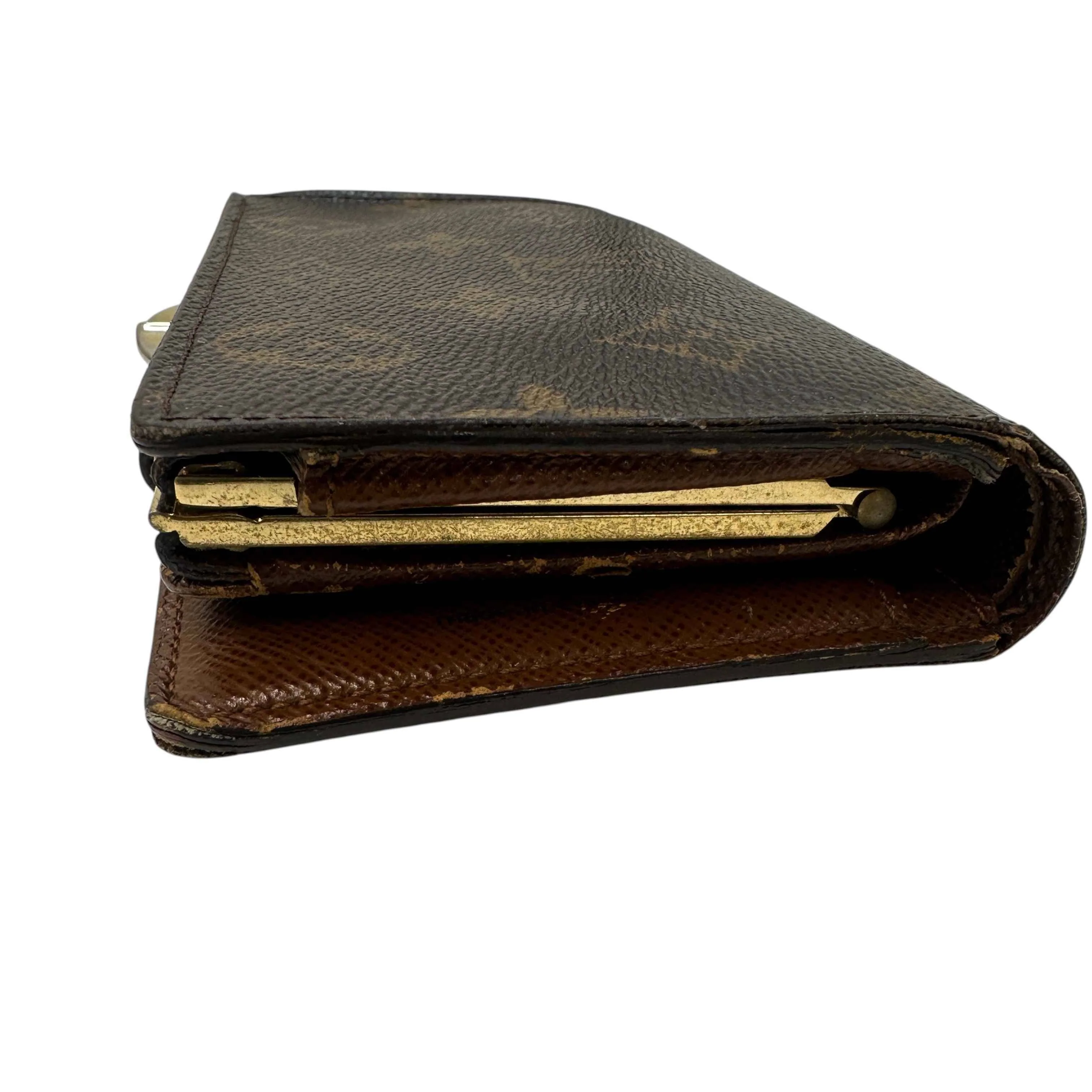 Women's Monogram Kiss Lock Purse Brown - Image 9