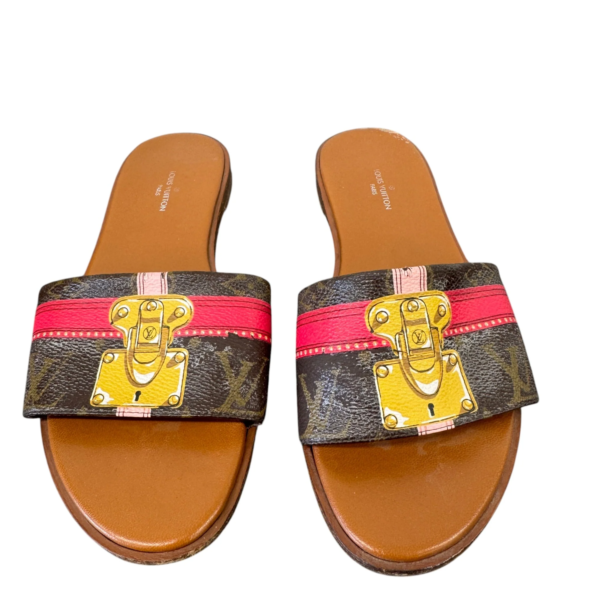 Women's Monogram Lock It Slides Brown Size EU 36.5 / UK 3.5 - Image 6