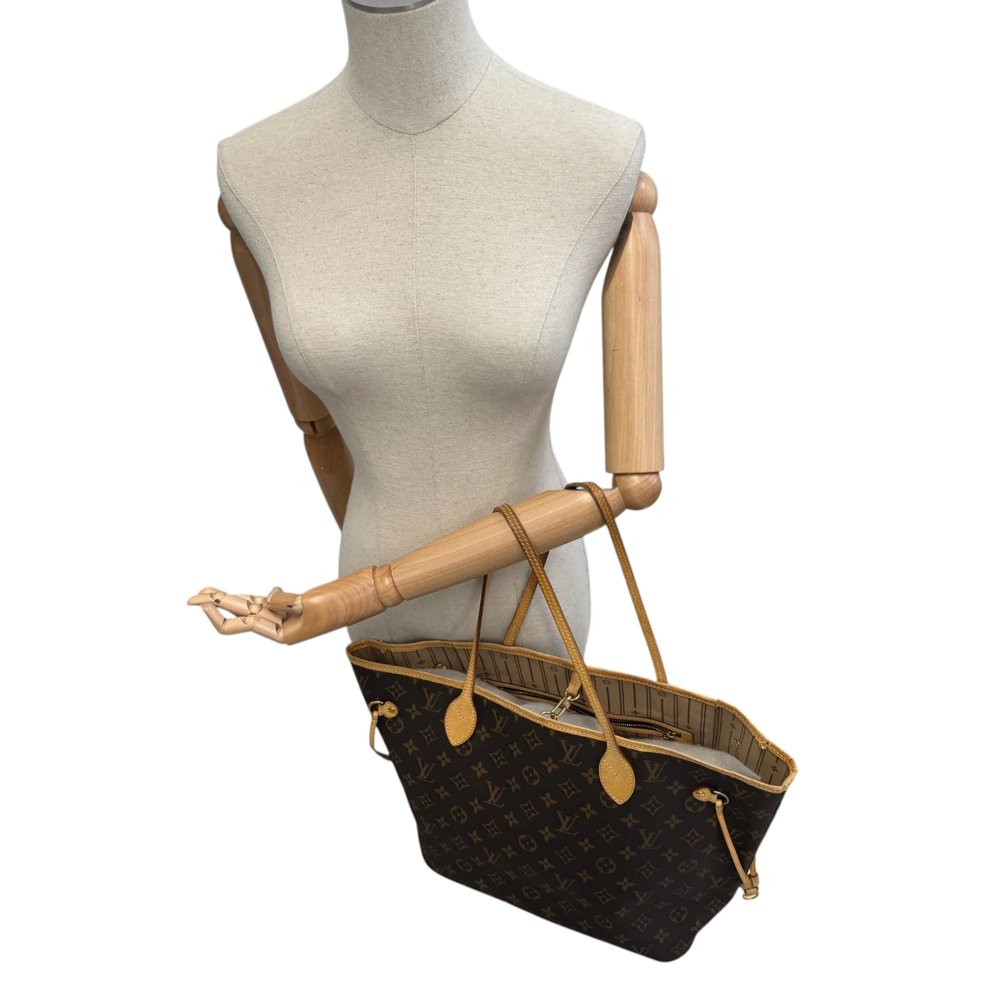 Women's Monogram Neverfull Mm Tote Bag Brown - Image 2