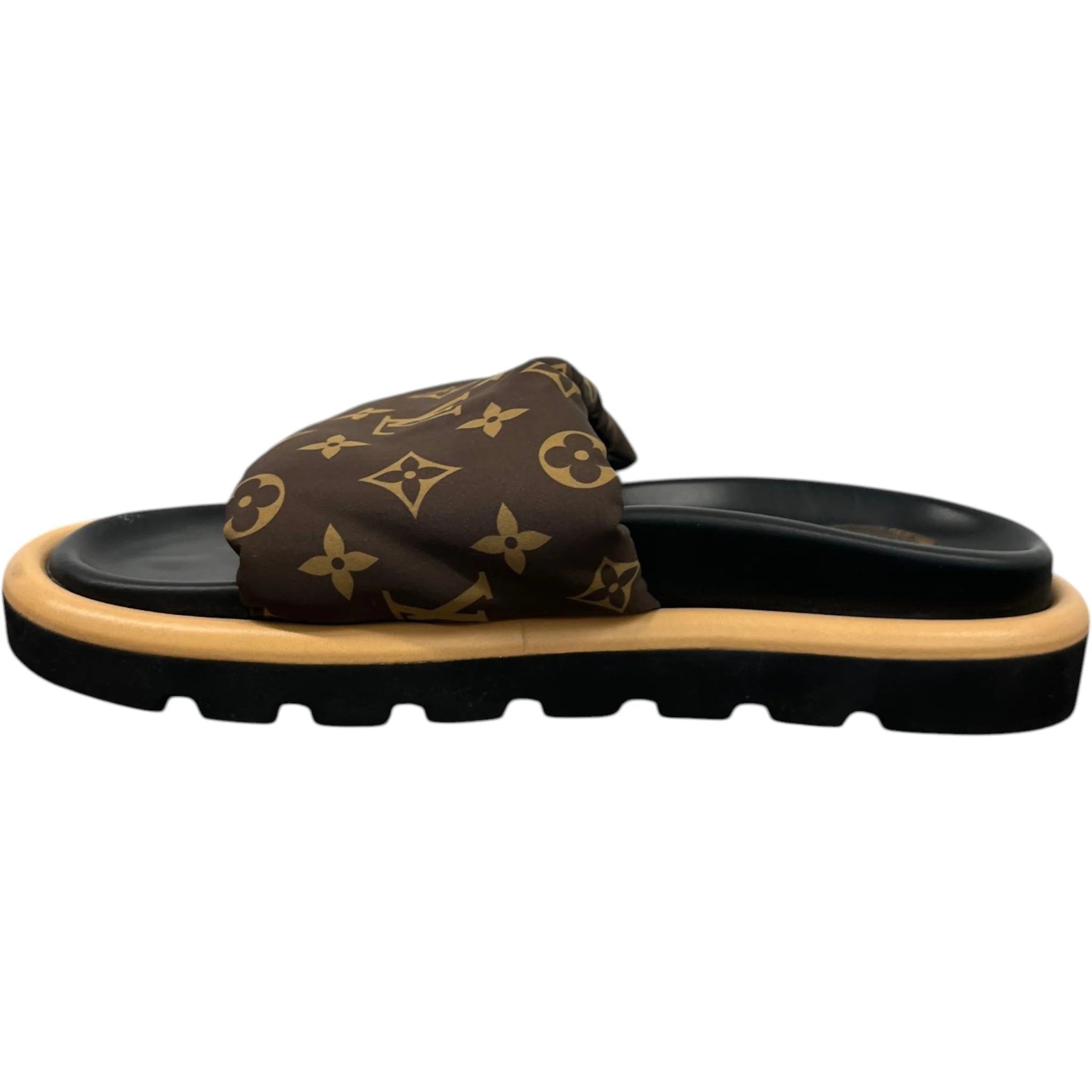 Women's Monogram Pool Pillow Flat Comfort Slides Brown Size EU 39 / UK 6 - Image 2