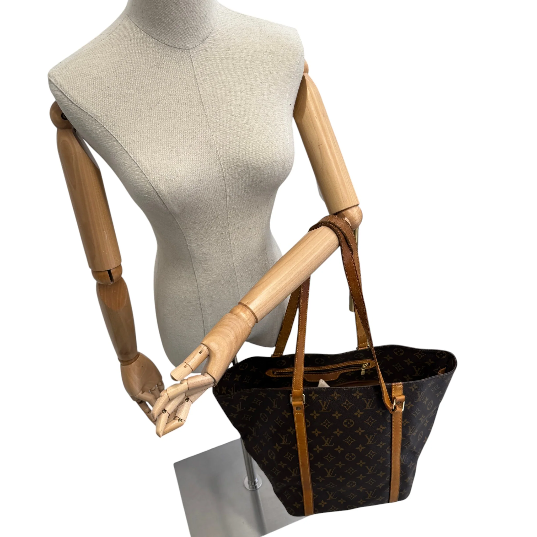 Women's Monogram Sac Shopping Bag Brown - Image 2