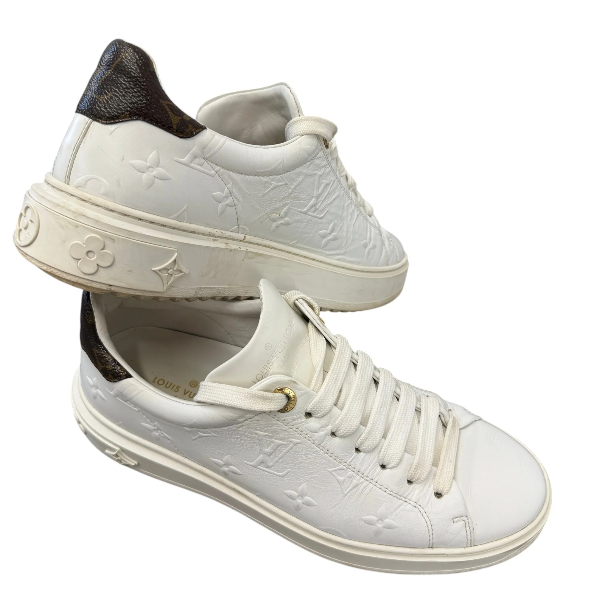 Women's Monogram Time Out Low Trainers White Size EU 39 / UK 6 - Image 10