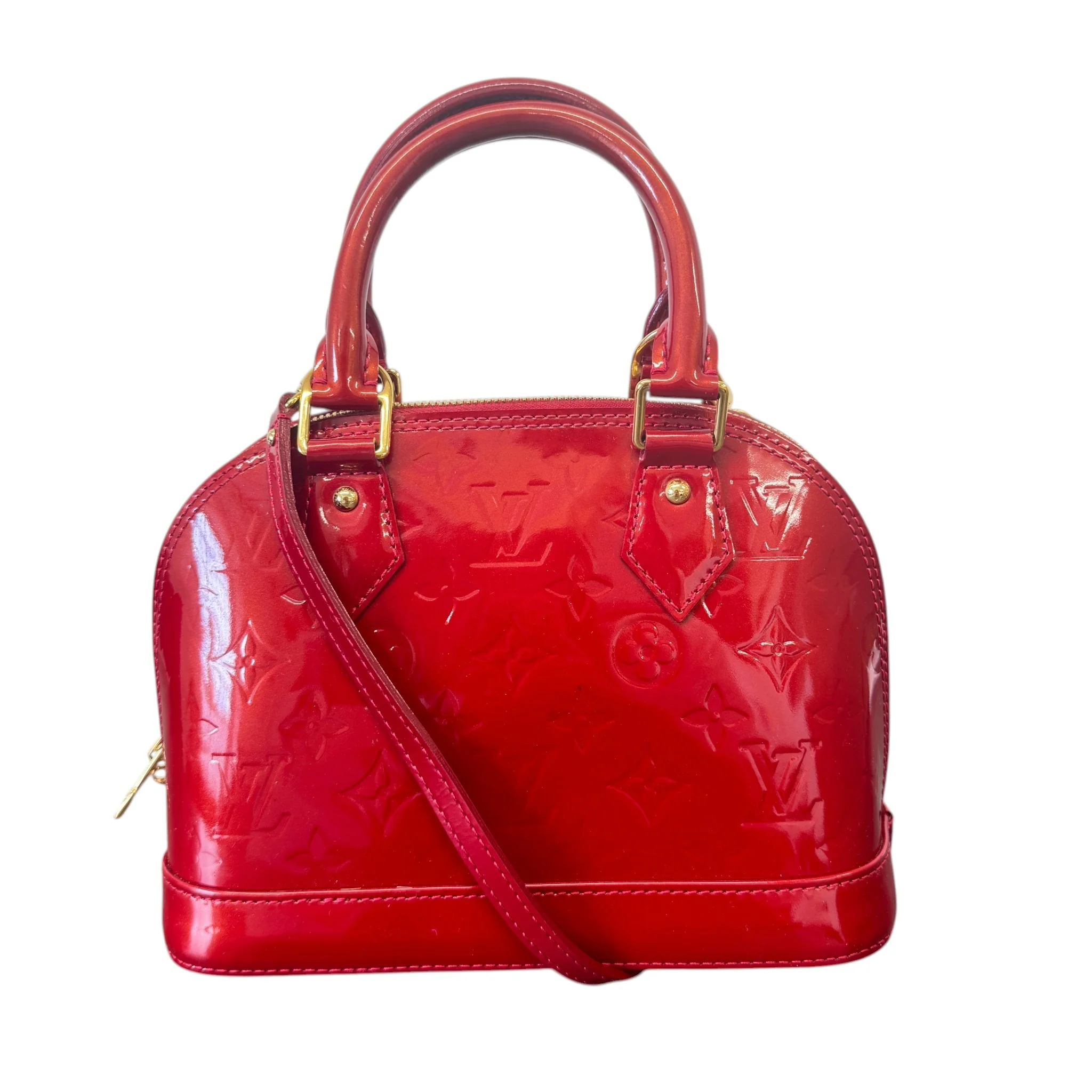 Women's Monogram Vernis Alma Bb Handbag Red