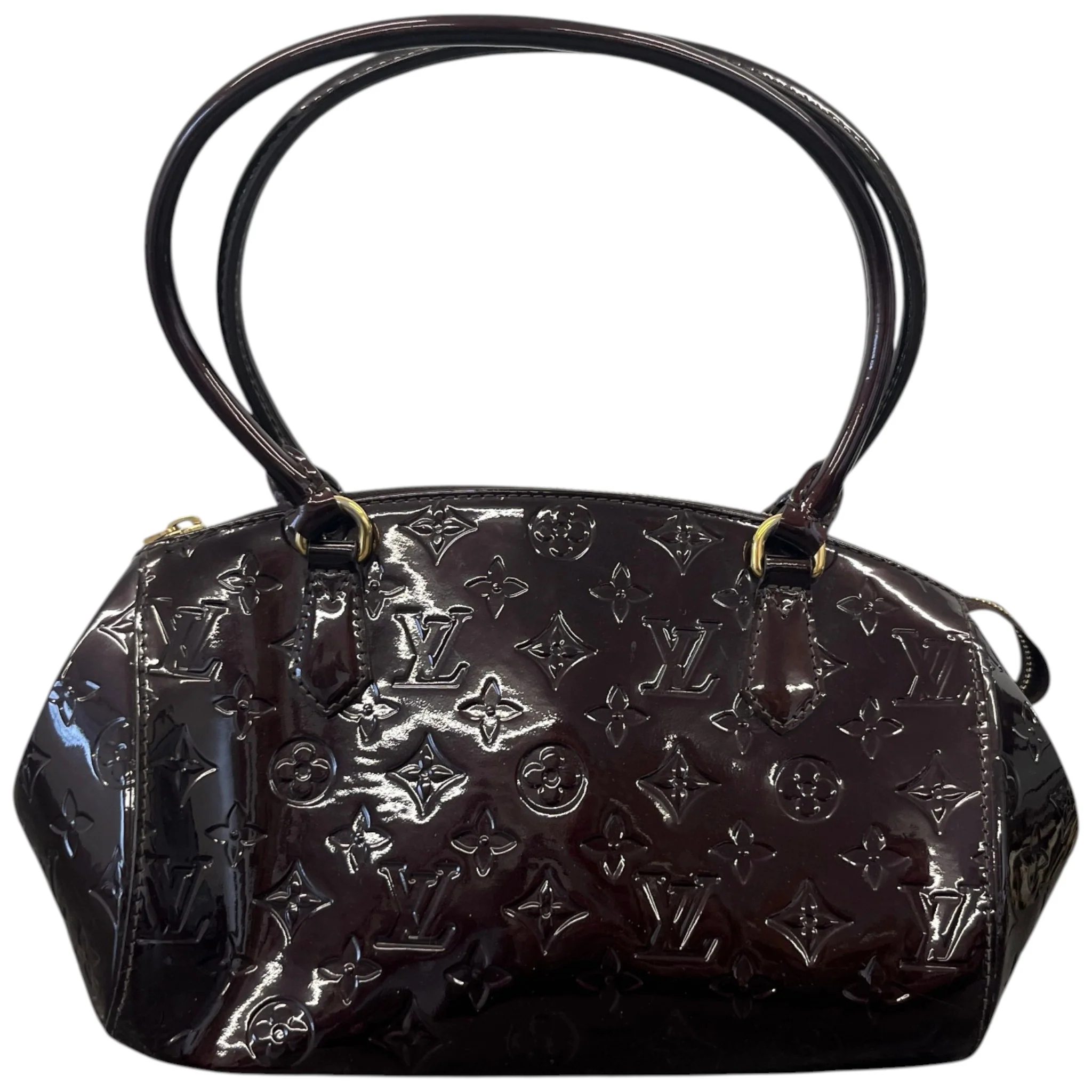 Women's Monogram Vernis Sherwood Pm Bag Burgundy - Image 3