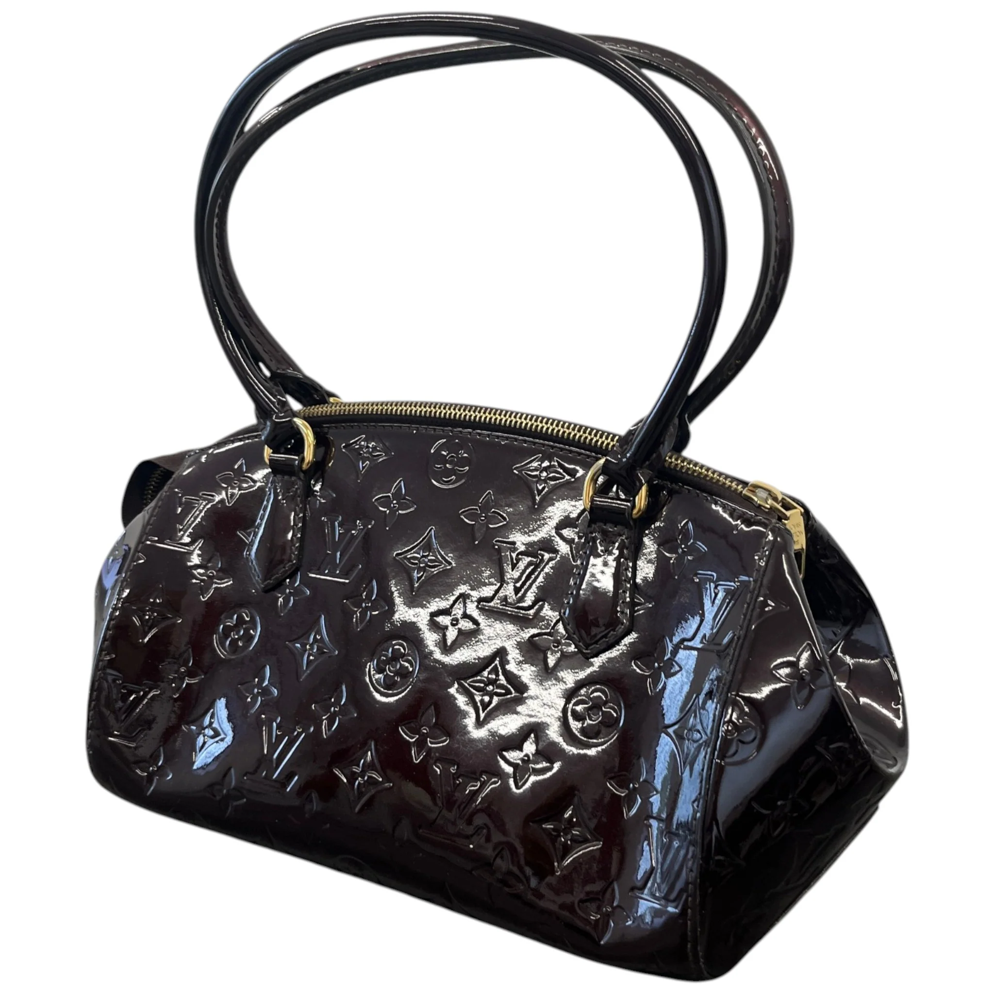 Women's Monogram Vernis Sherwood Pm Bag Burgundy - Image 5