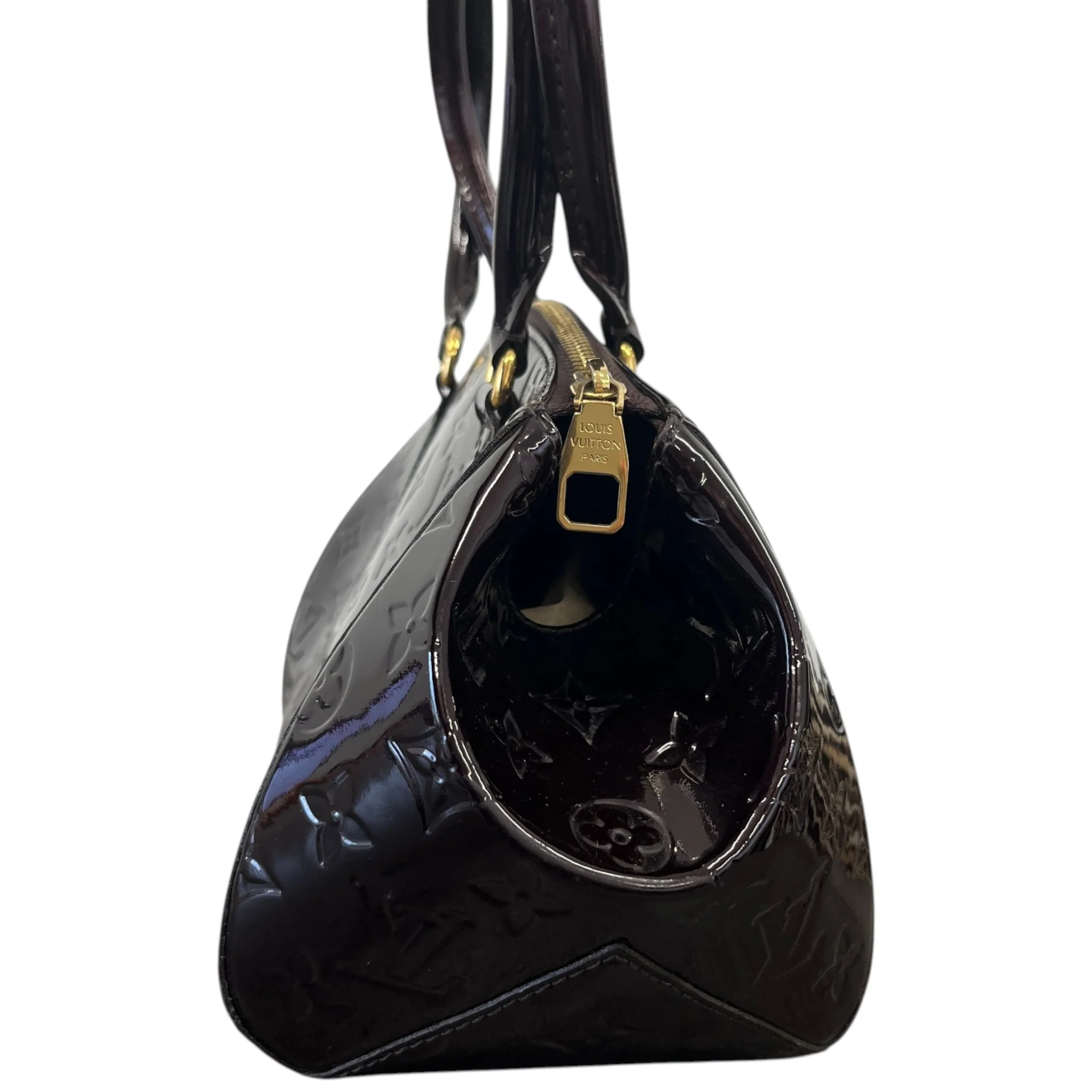 Women's Monogram Vernis Sherwood Pm Bag Burgundy - Image 7