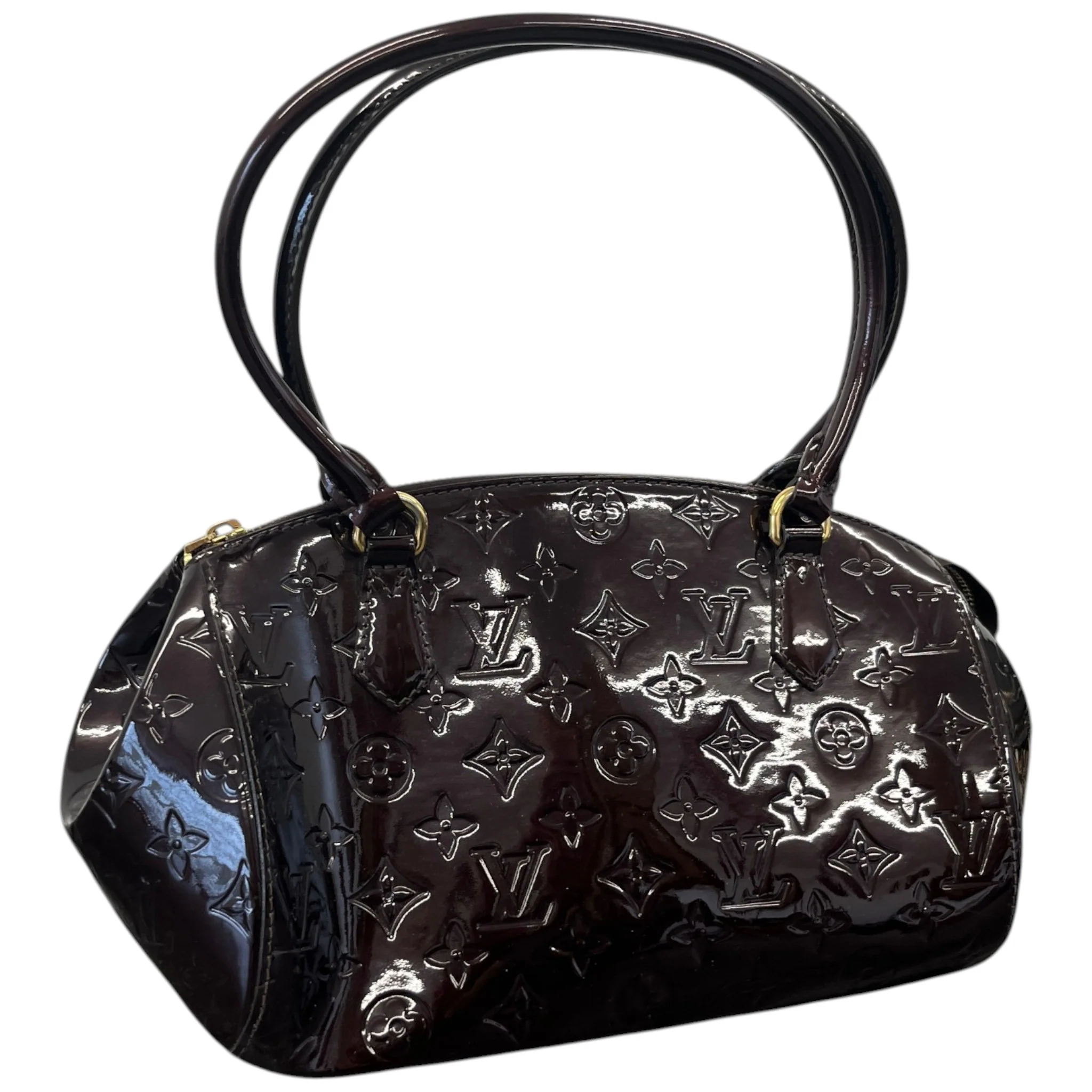 Women's Monogram Vernis Sherwood Pm Bag Burgundy - Image 8