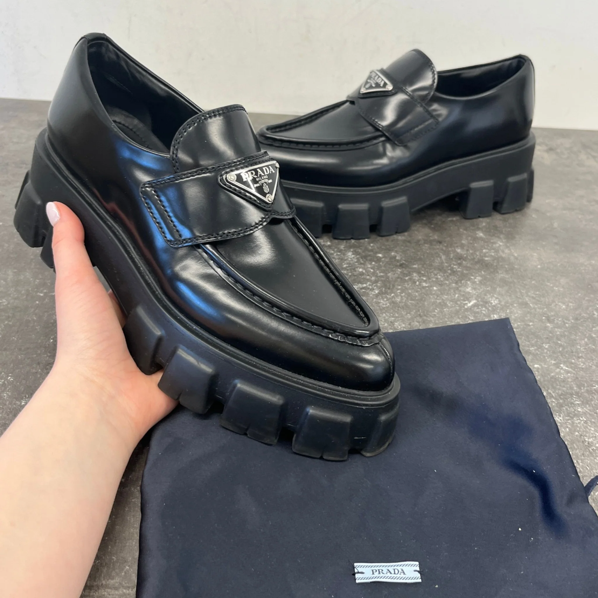 Women's Monolith Brushed Loafers Black Size EU 37 / UK 4 - Image 12