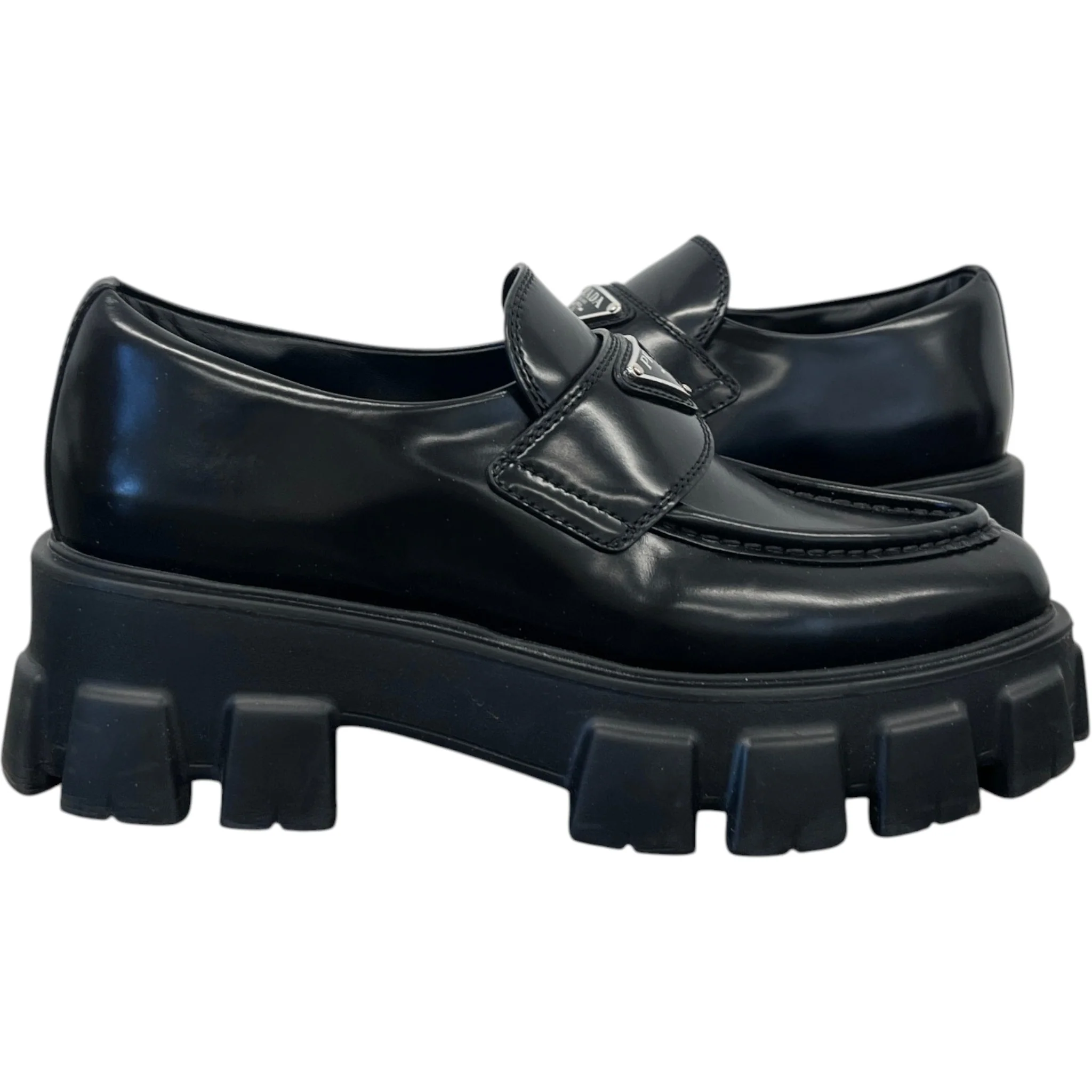 Women's Monolith Brushed Loafers Black Size EU 37 / UK 4 - Image 3