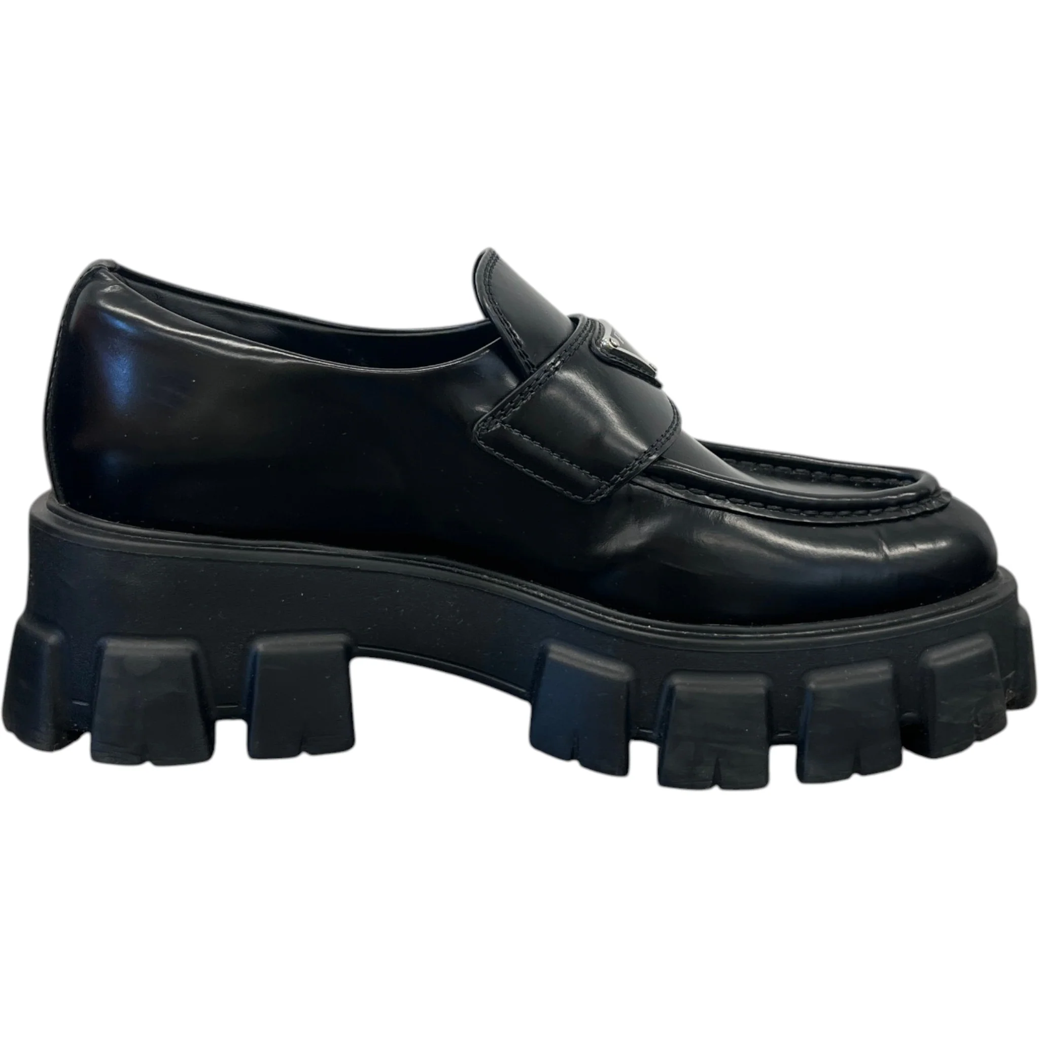 Women's Monolith Brushed Loafers Black Size EU 37 / UK 4 - Image 4