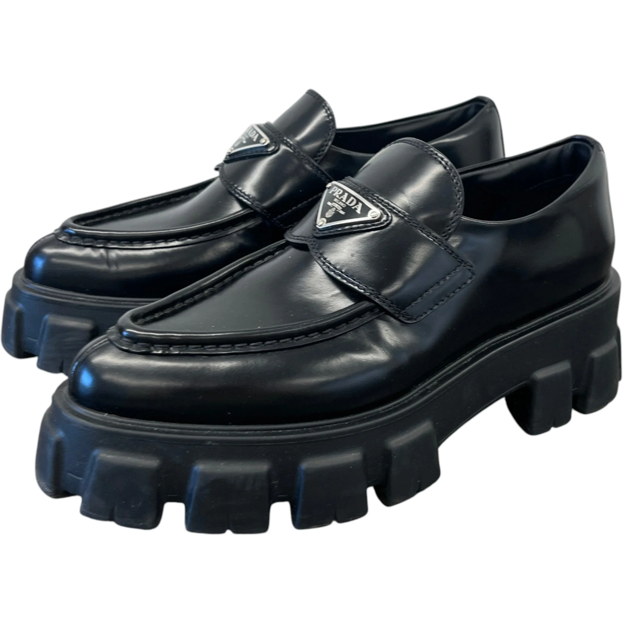 Women's Monolith Brushed Loafers Black Size EU 37 / UK 4 - Image 9