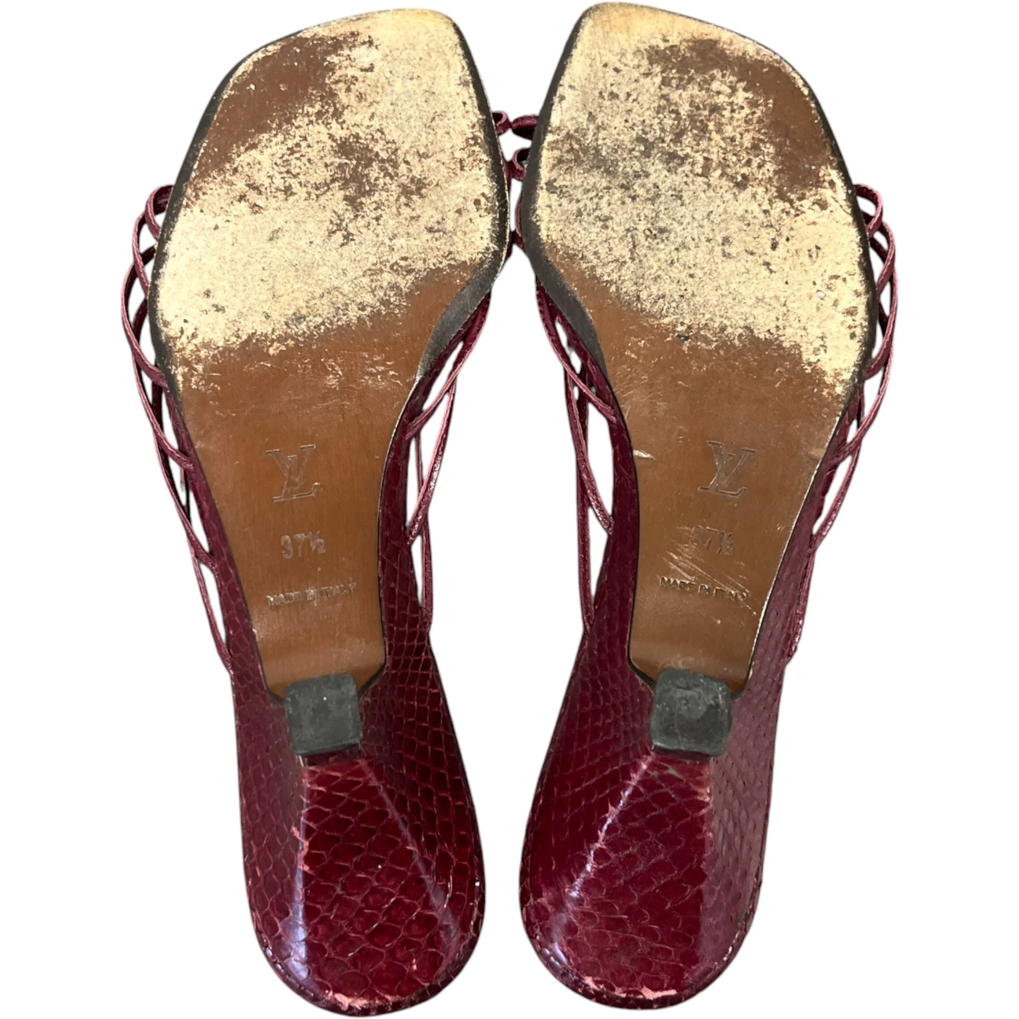 Women's Mules Heels Burgundy Size EU 37.5 / UK 4.5 - Image 10