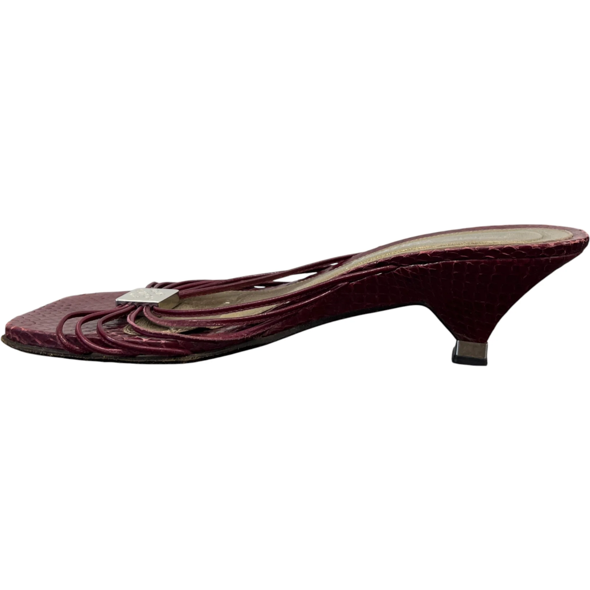 Women's Mules Heels Burgundy Size EU 37.5 / UK 4.5 - Image 2