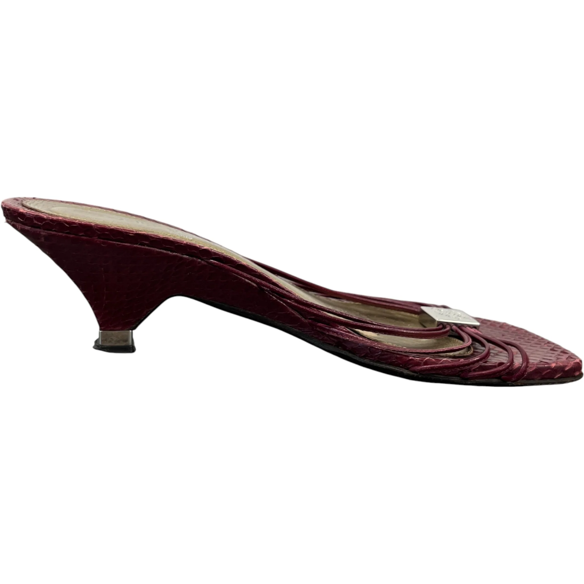 Women's Mules Heels Burgundy Size EU 37.5 / UK 4.5 - Image 4