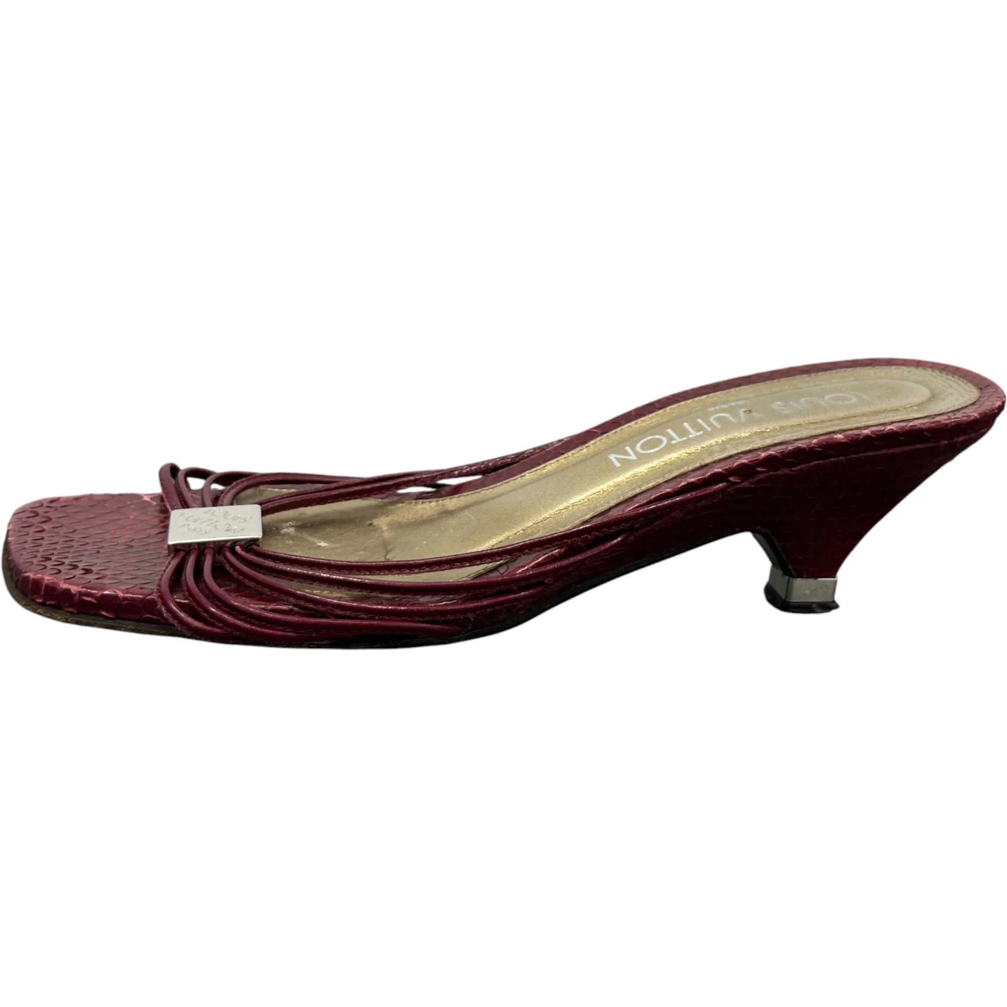 Women's Mules Heels Burgundy Size EU 37.5 / UK 4.5 - Image 5