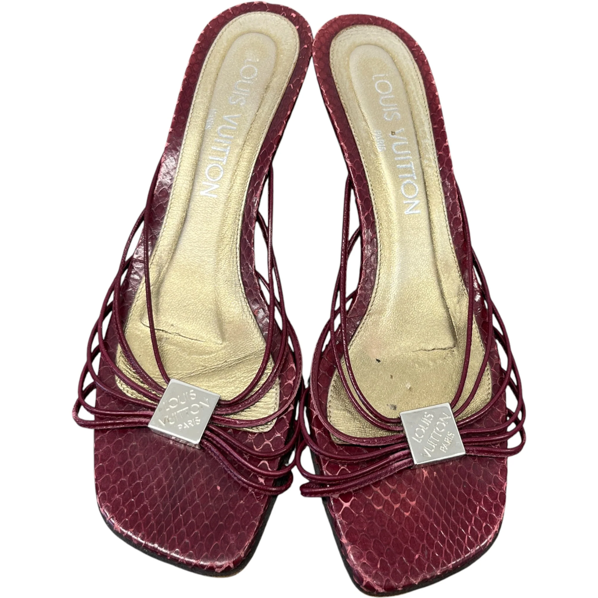 Women's Mules Heels Burgundy Size EU 37.5 / UK 4.5 - Image 6