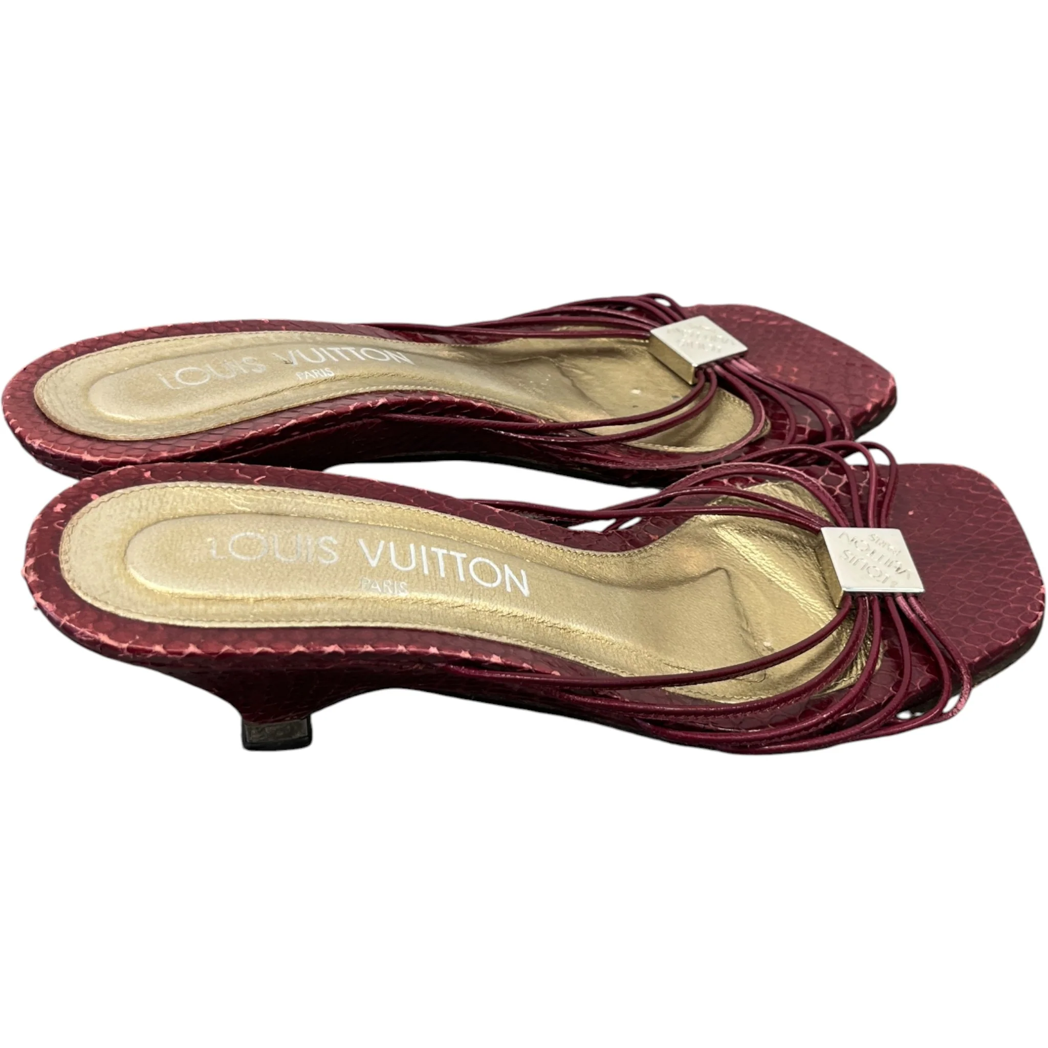 Women's Mules Heels Burgundy Size EU 37.5 / UK 4.5 - Image 8