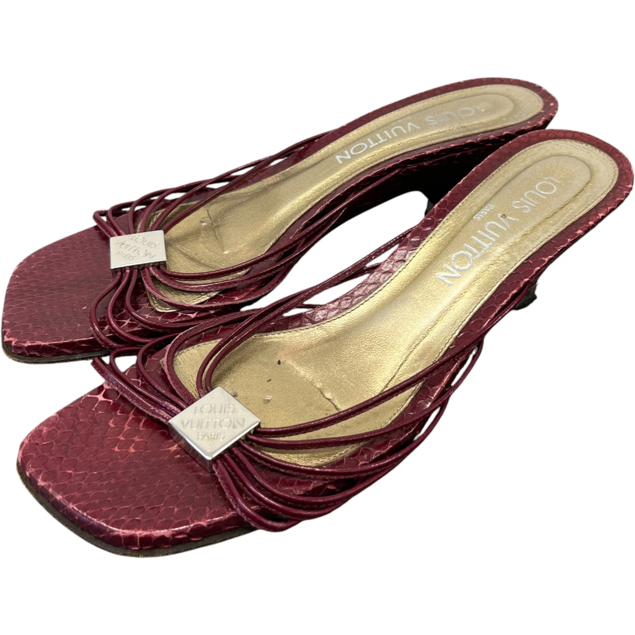 Women's Mules Heels Burgundy Size EU 37.5 / UK 4.5 - Image 9