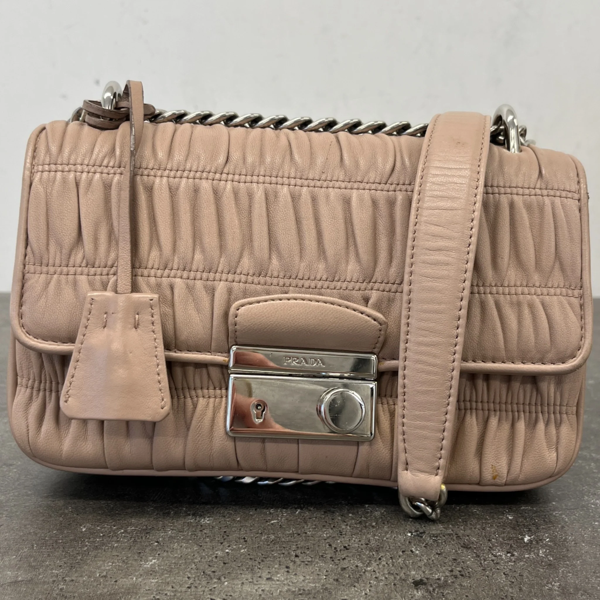 Women's Nappa Gaufre Bag Beige - Image 13