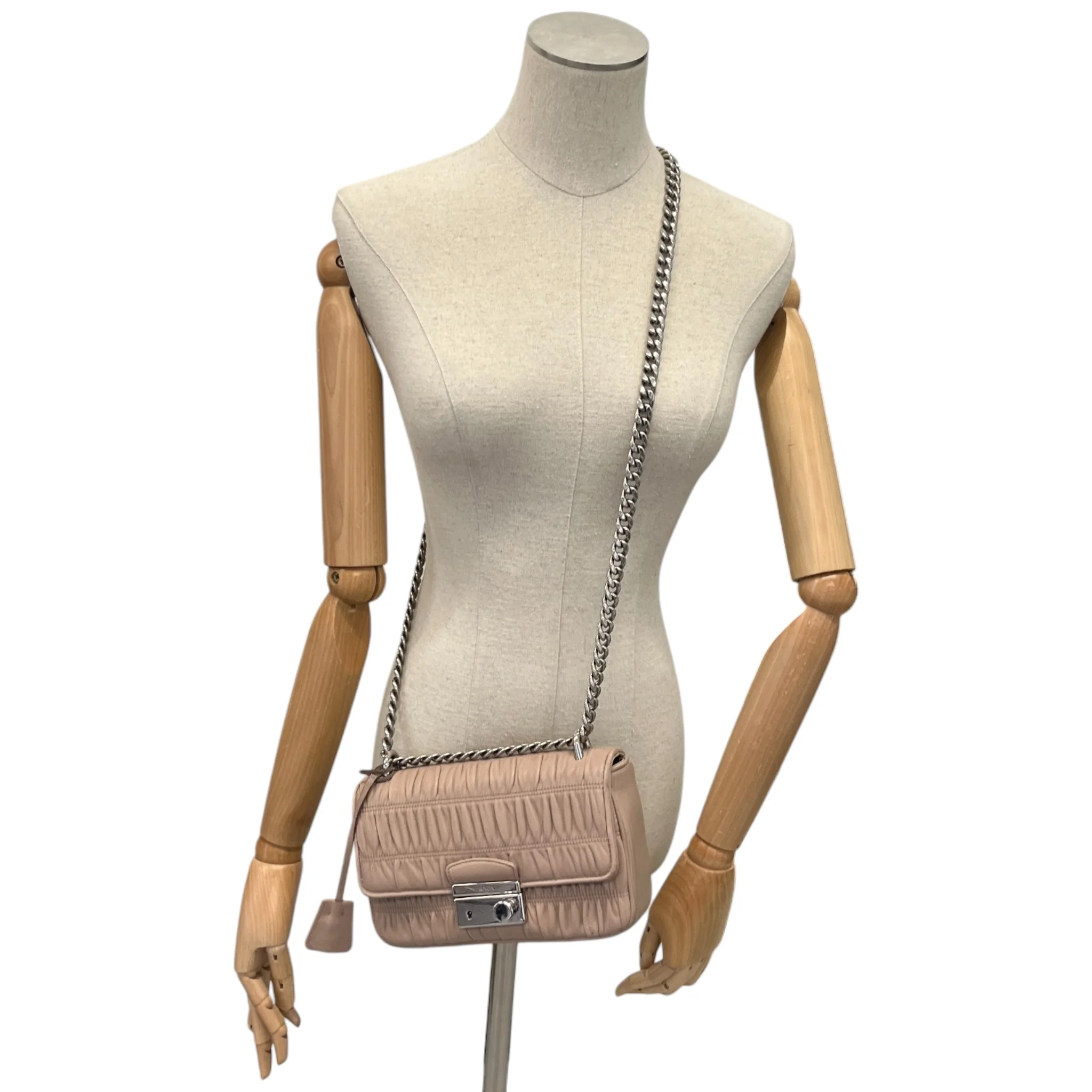 Women's Nappa Gaufre Bag Beige - Image 2