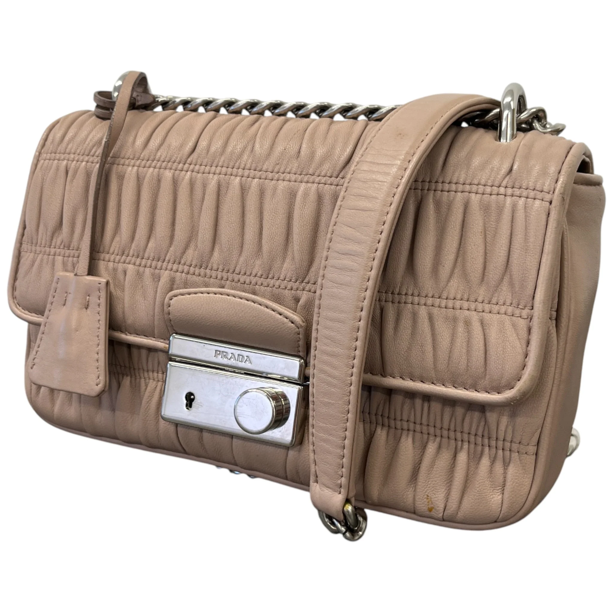Women's Nappa Gaufre Bag Beige - Image 4
