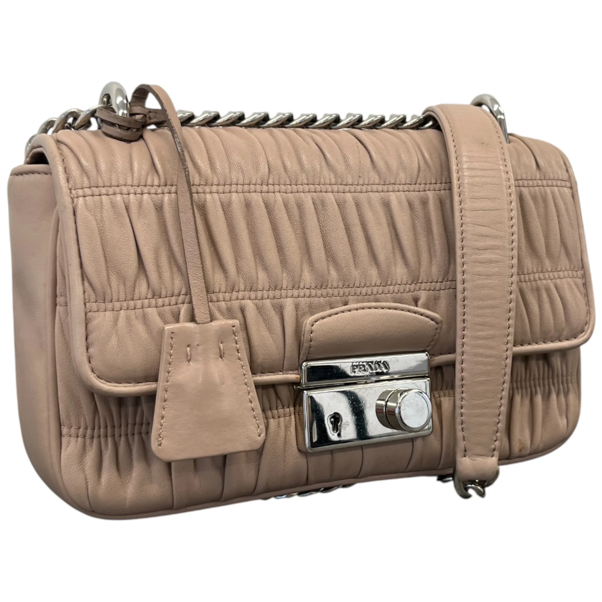 Women's Nappa Gaufre Bag Beige - Image 5