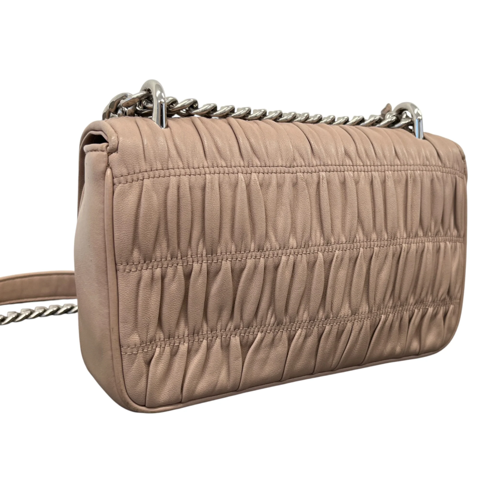 Women's Nappa Gaufre Bag Beige - Image 9