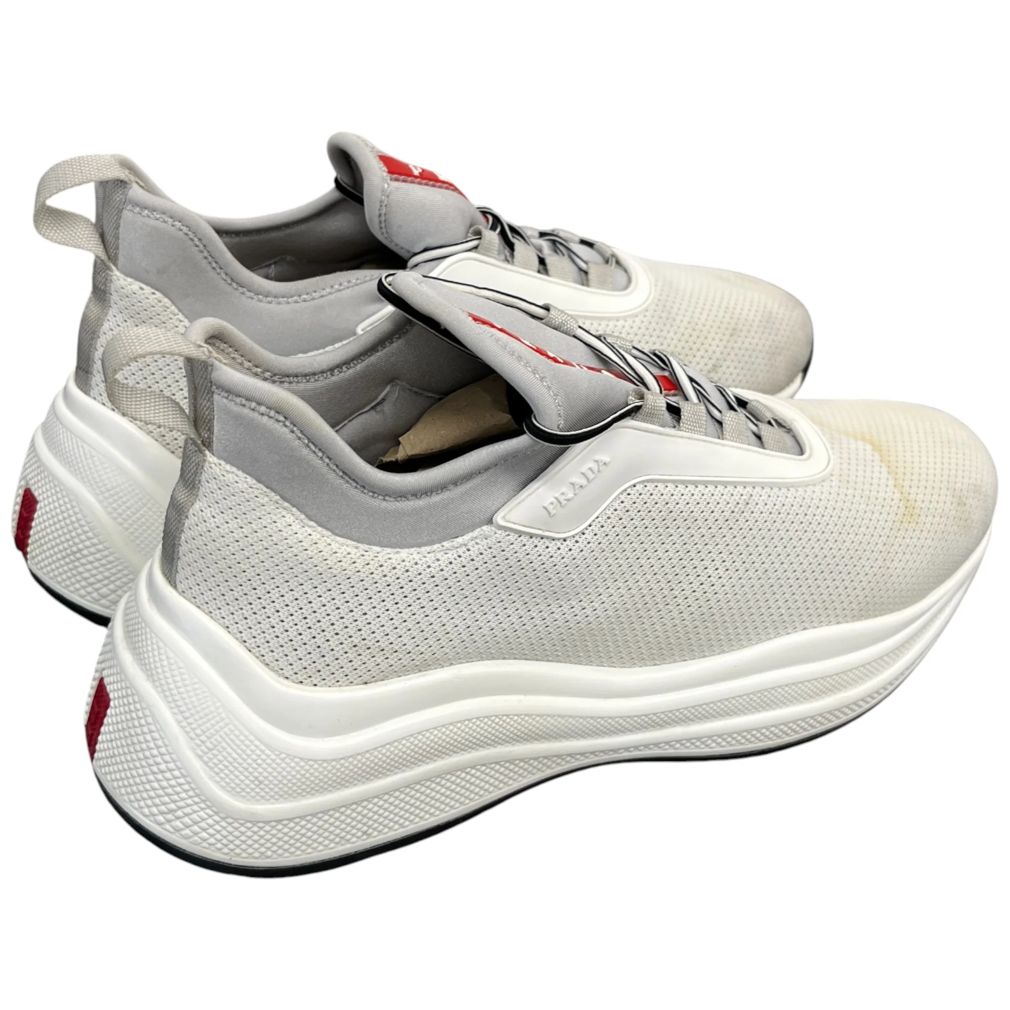 Women's Neoprene Logo Low Trainers White Size EU 38.5 / UK 5.5 - Image 8