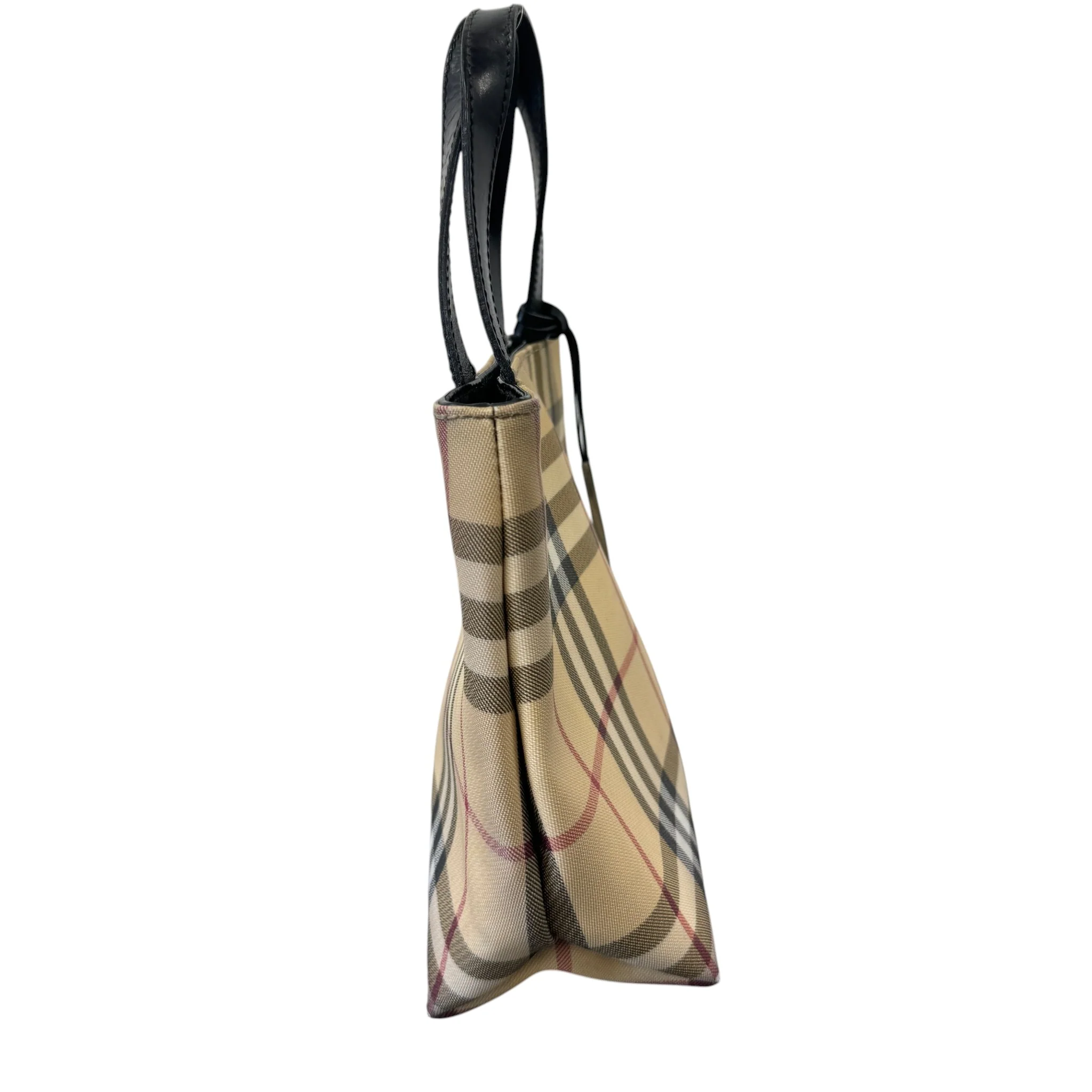 Women's Nova Check Mini Tote Bag Beige - Image 5