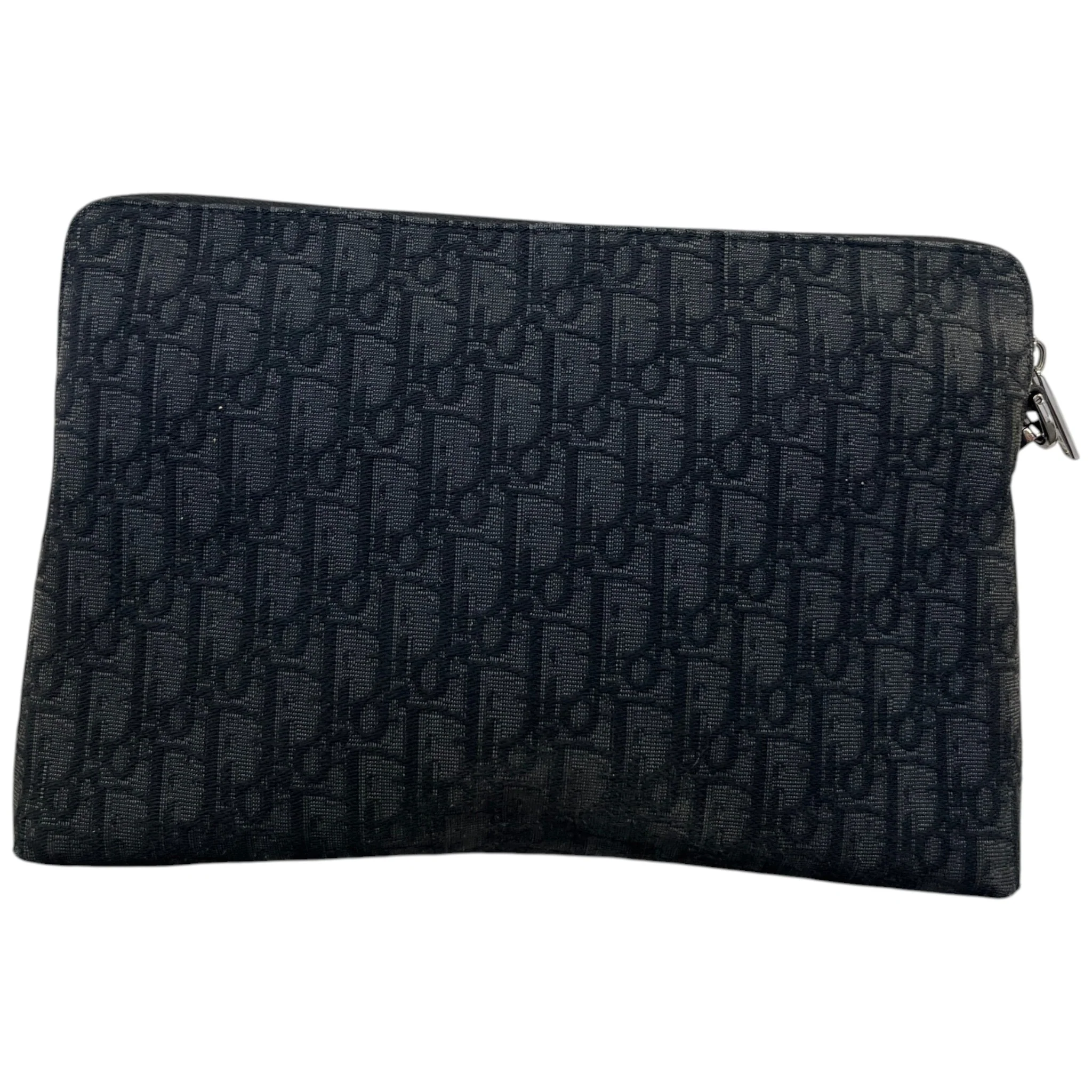 Women's Oblique A4 Zipped Pouch Black - Image 2
