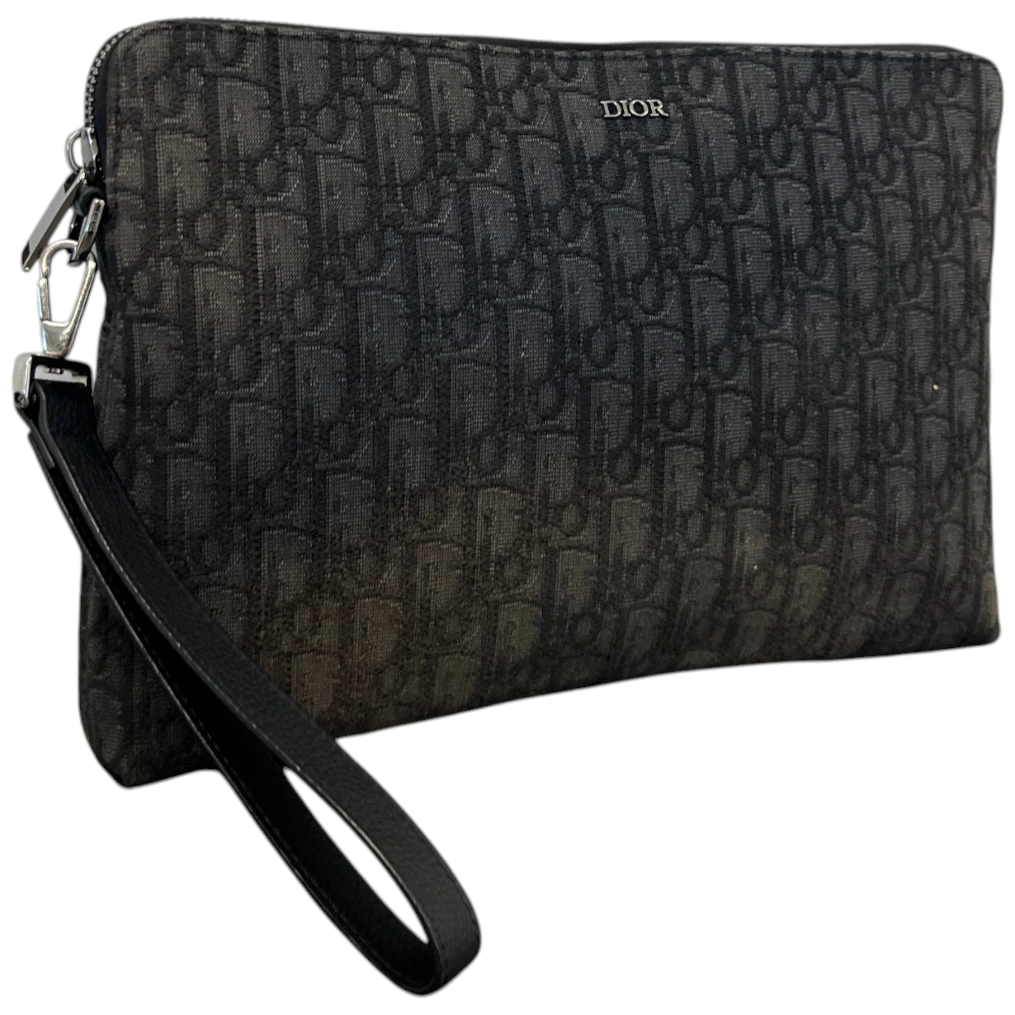 Women's Oblique A4 Zipped Pouch Black - Image 3