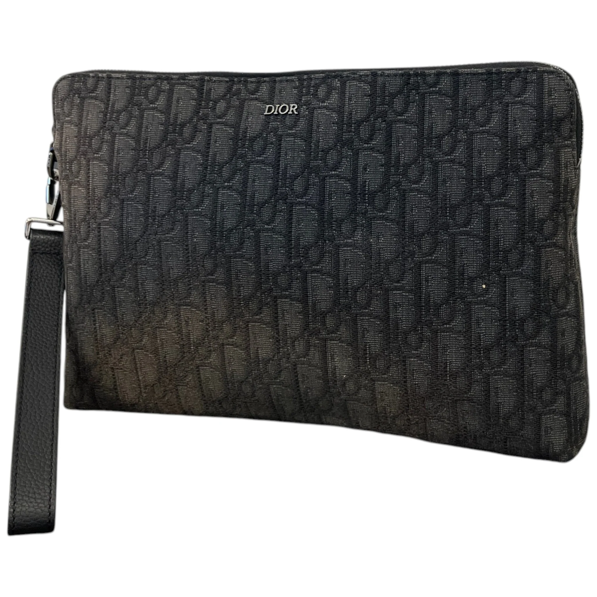 Women's Oblique A4 Zipped Pouch Black - Image 4