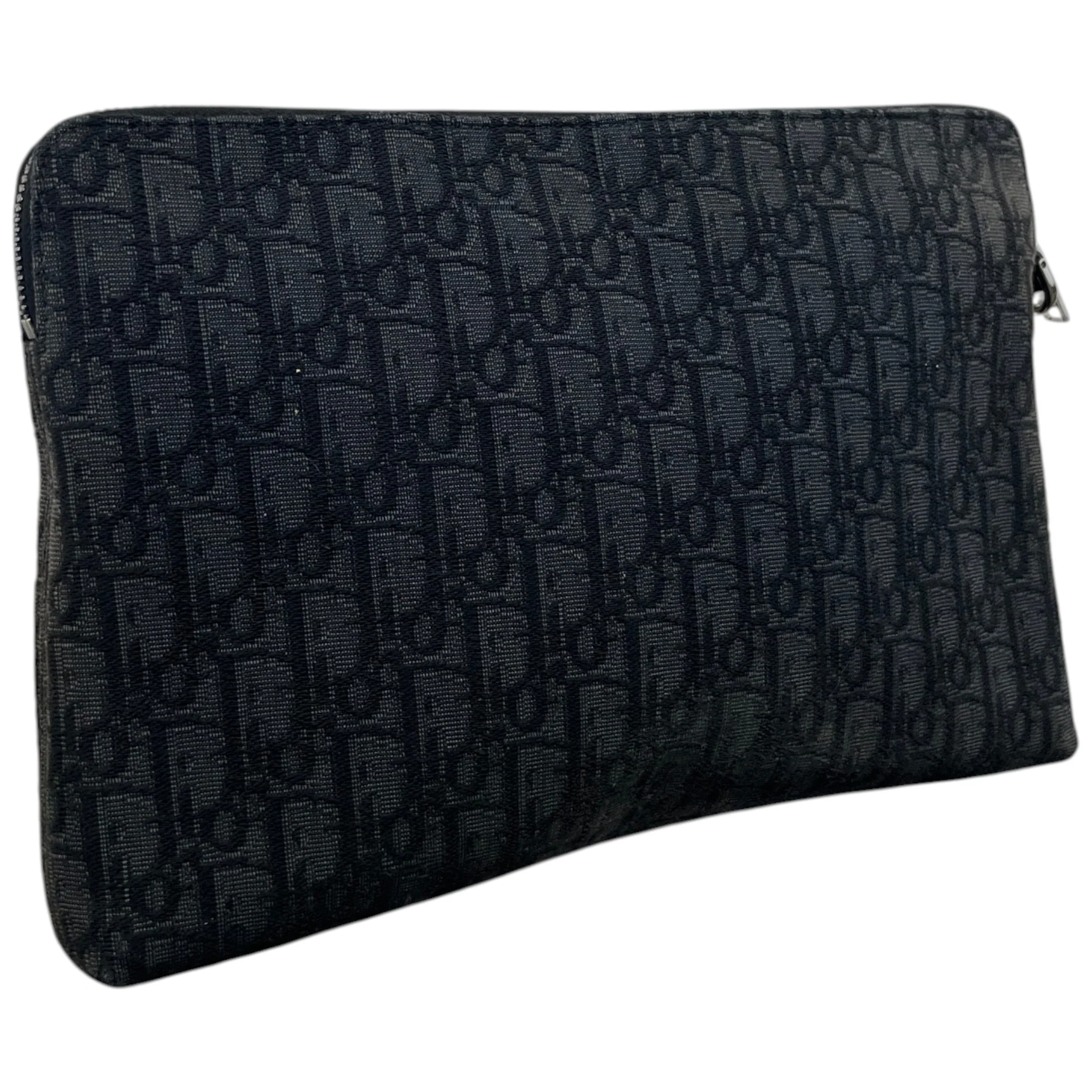 Women's Oblique A4 Zipped Pouch Black - Image 7