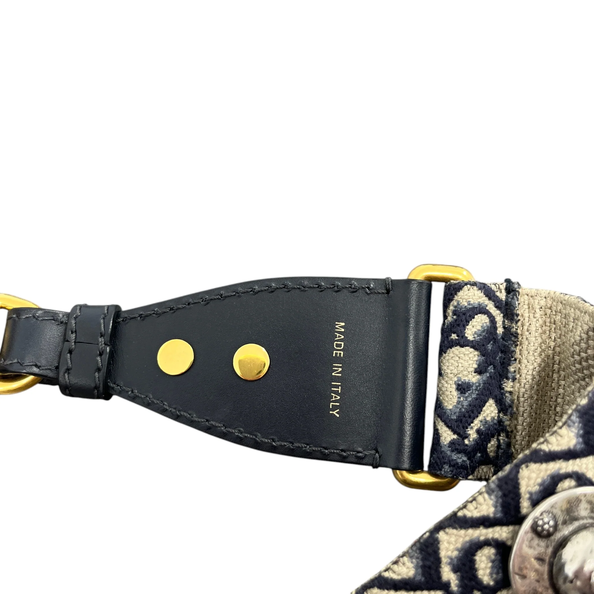 Women's Oblique Saddle Handbag Navy - Image 11