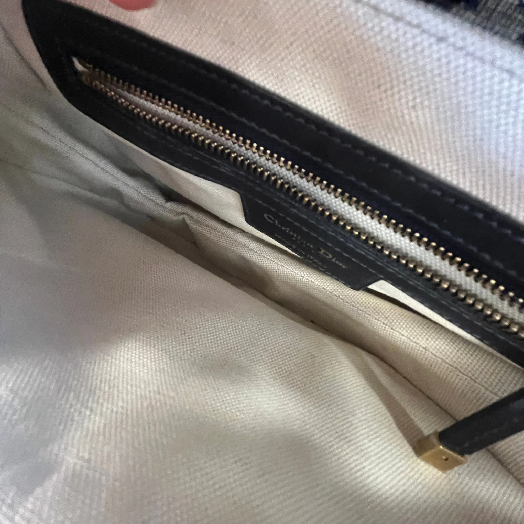 Women's Oblique Saddle Handbag Navy - Image 9