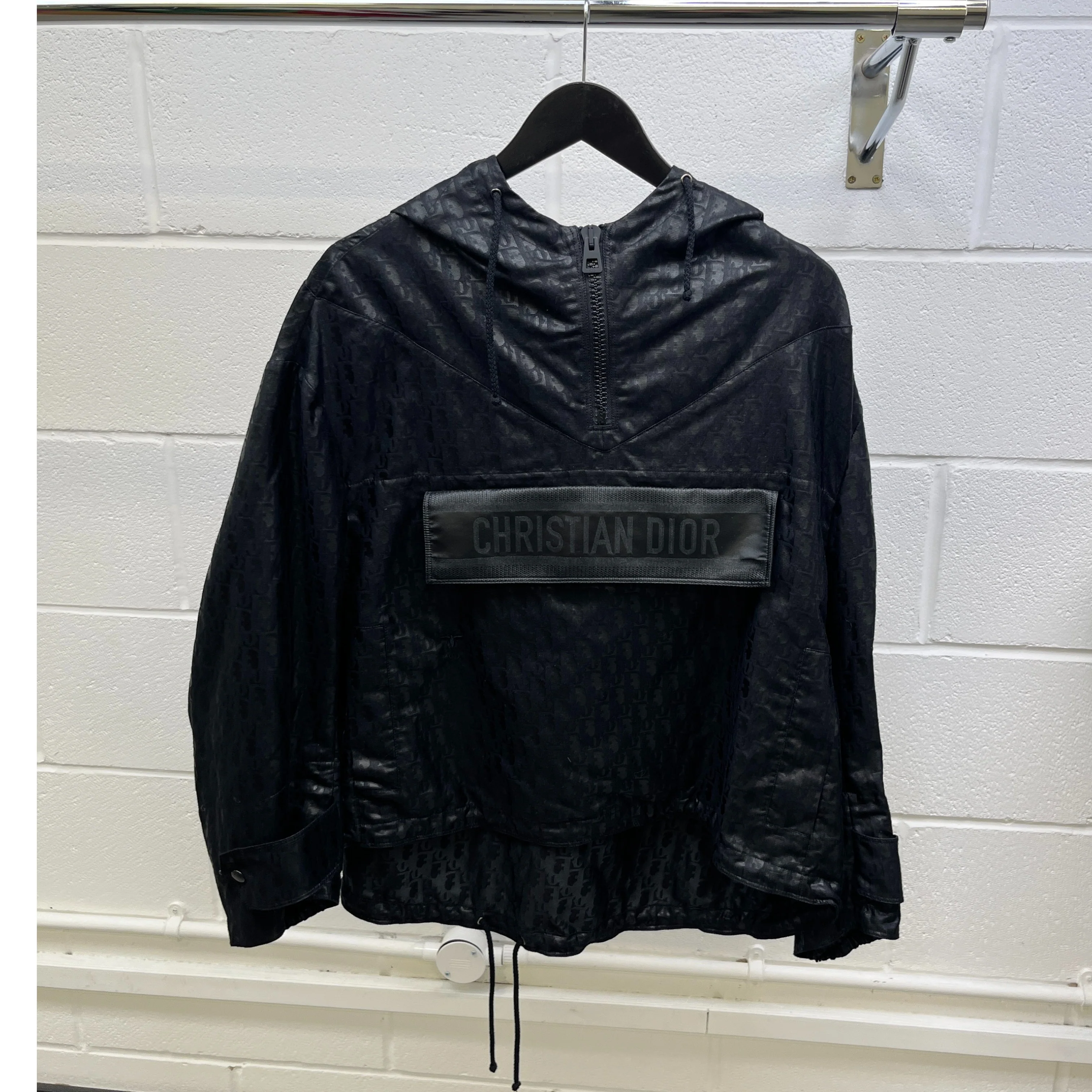 Women's Oblique Windbreaker Black Size S - Image 8