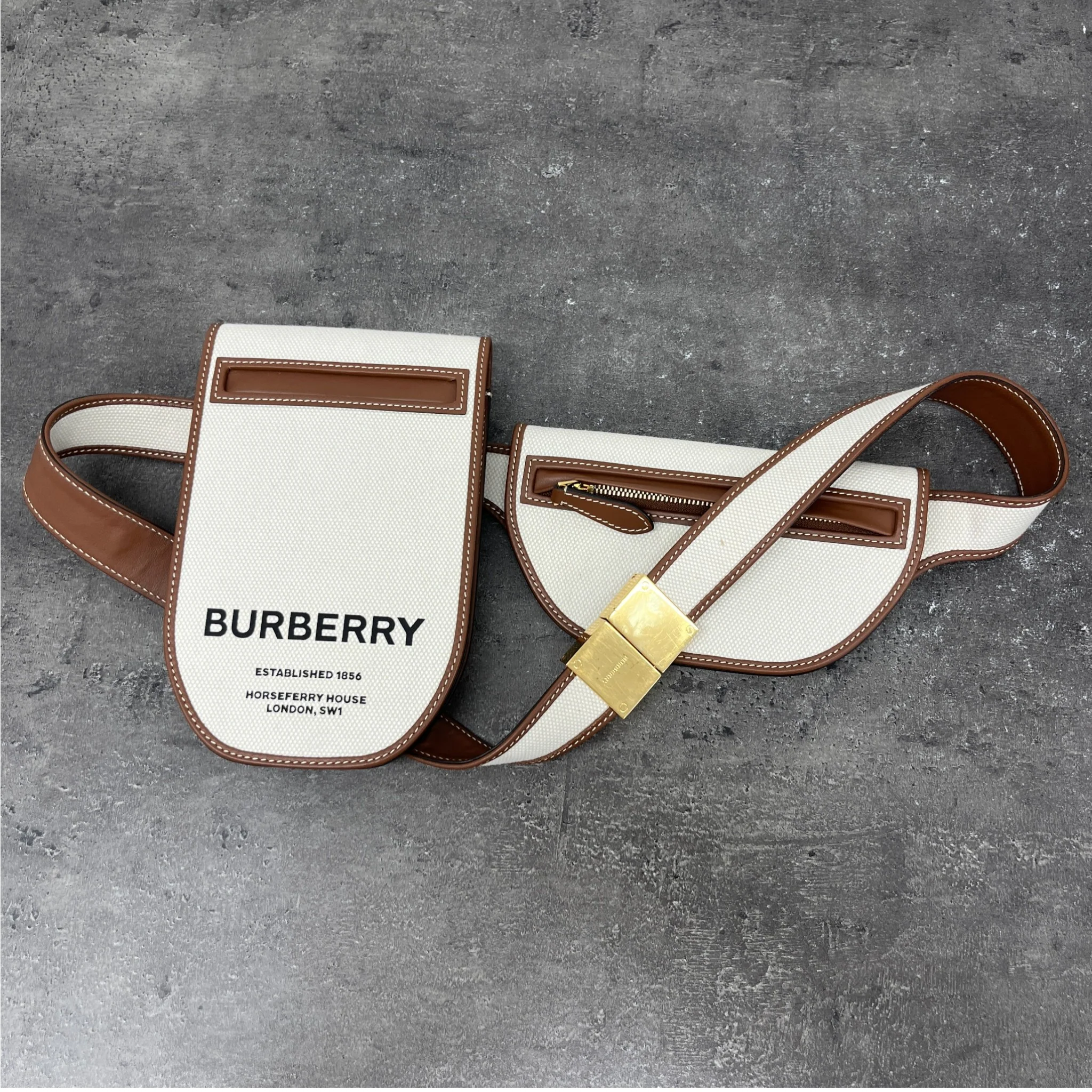 Women's Olympia Canvas Belt Bag Brown - Image 15