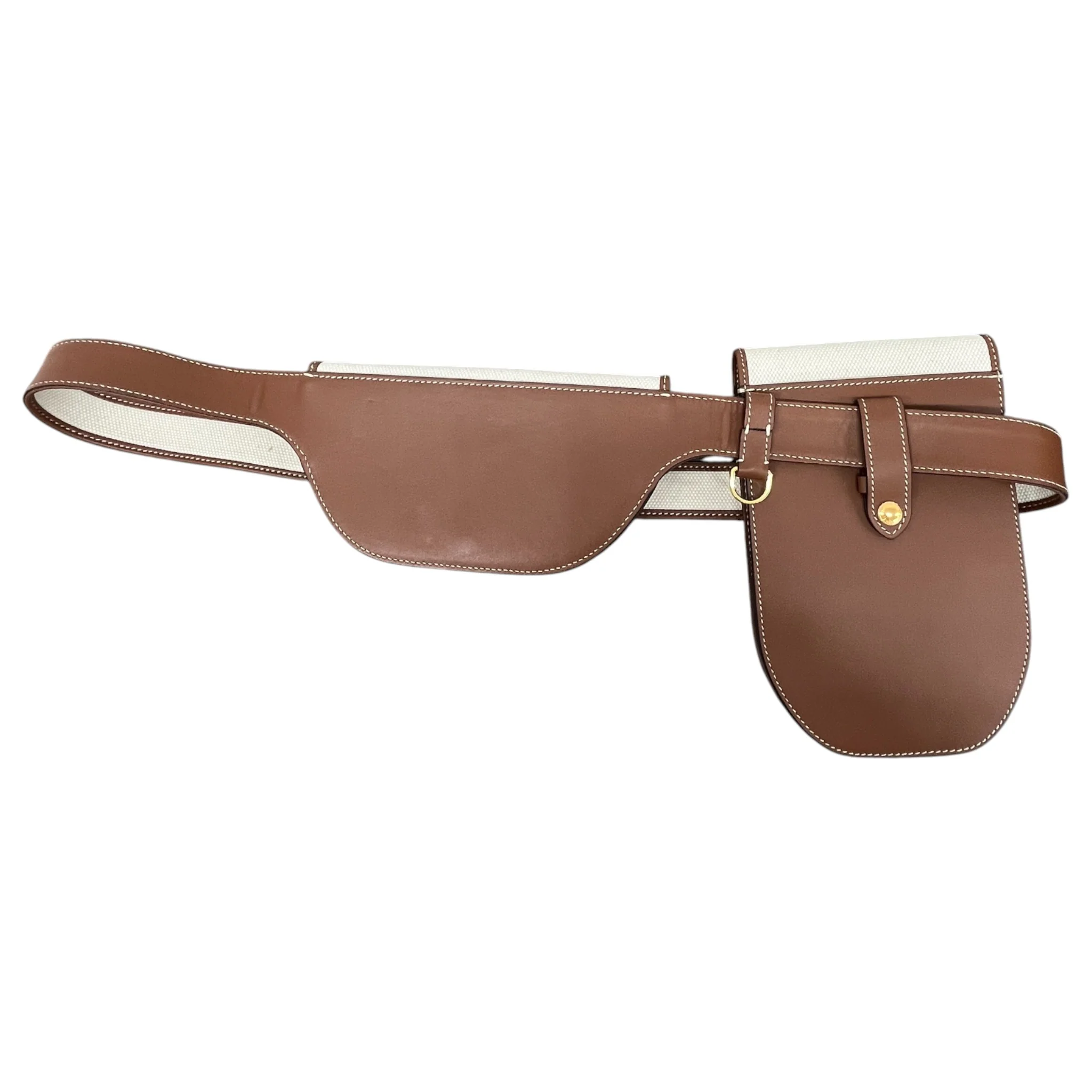 Women's Olympia Canvas Belt Bag Brown - Image 3