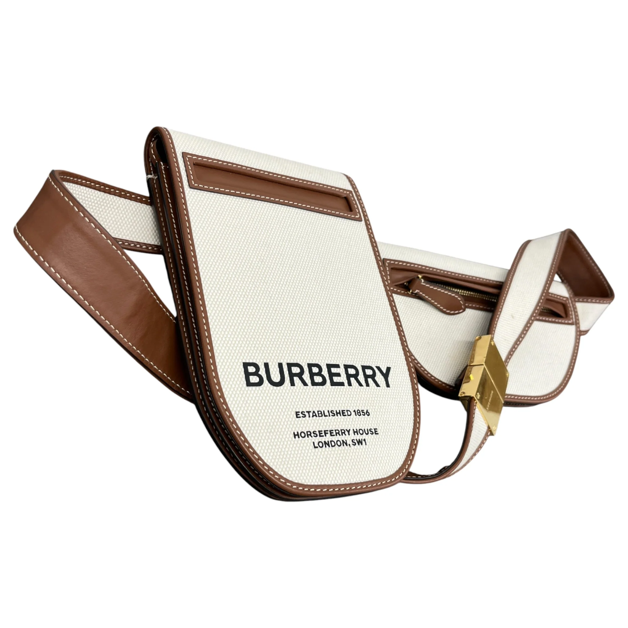 Women's Olympia Canvas Belt Bag Brown - Image 4