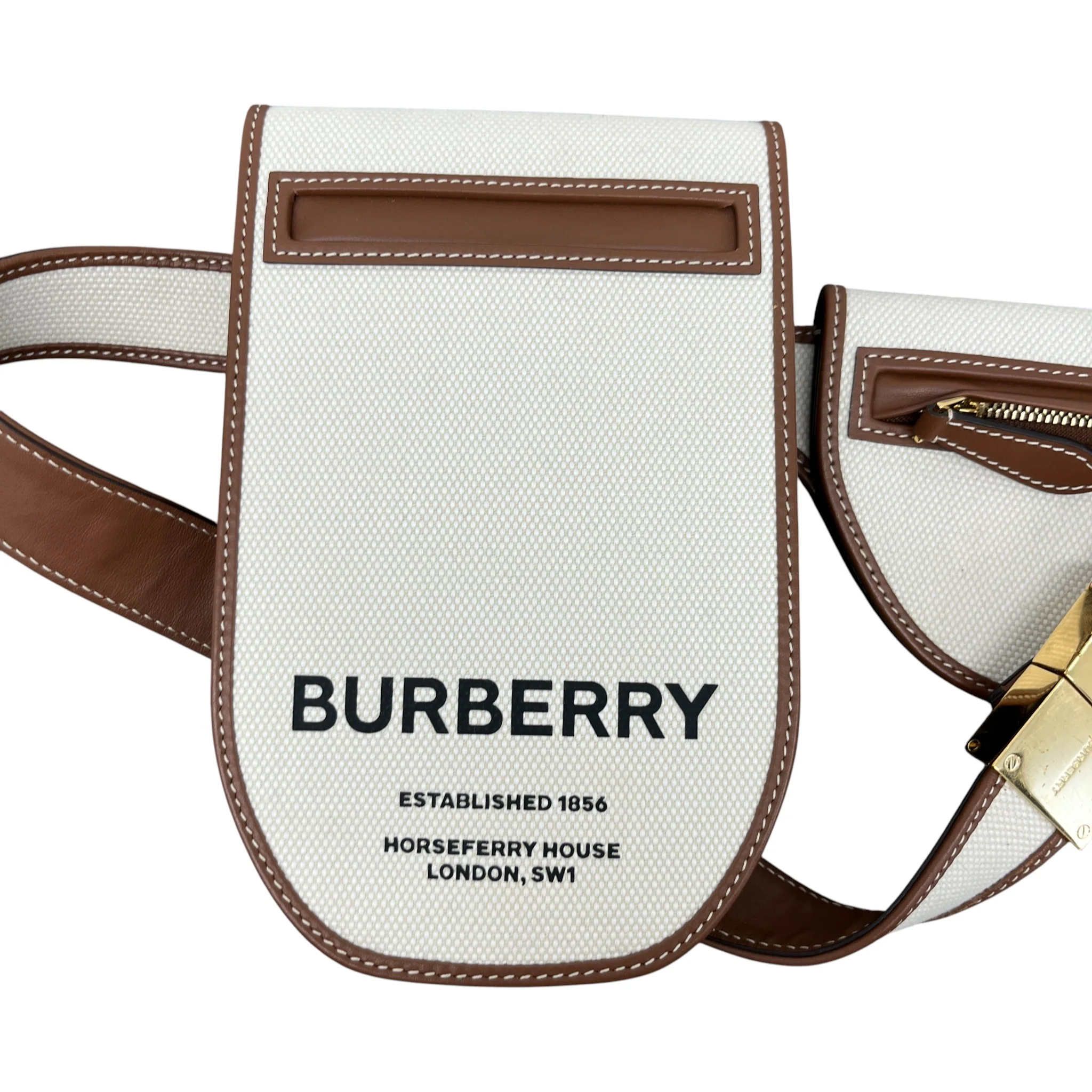 Women's Olympia Canvas Belt Bag Brown - Image 6