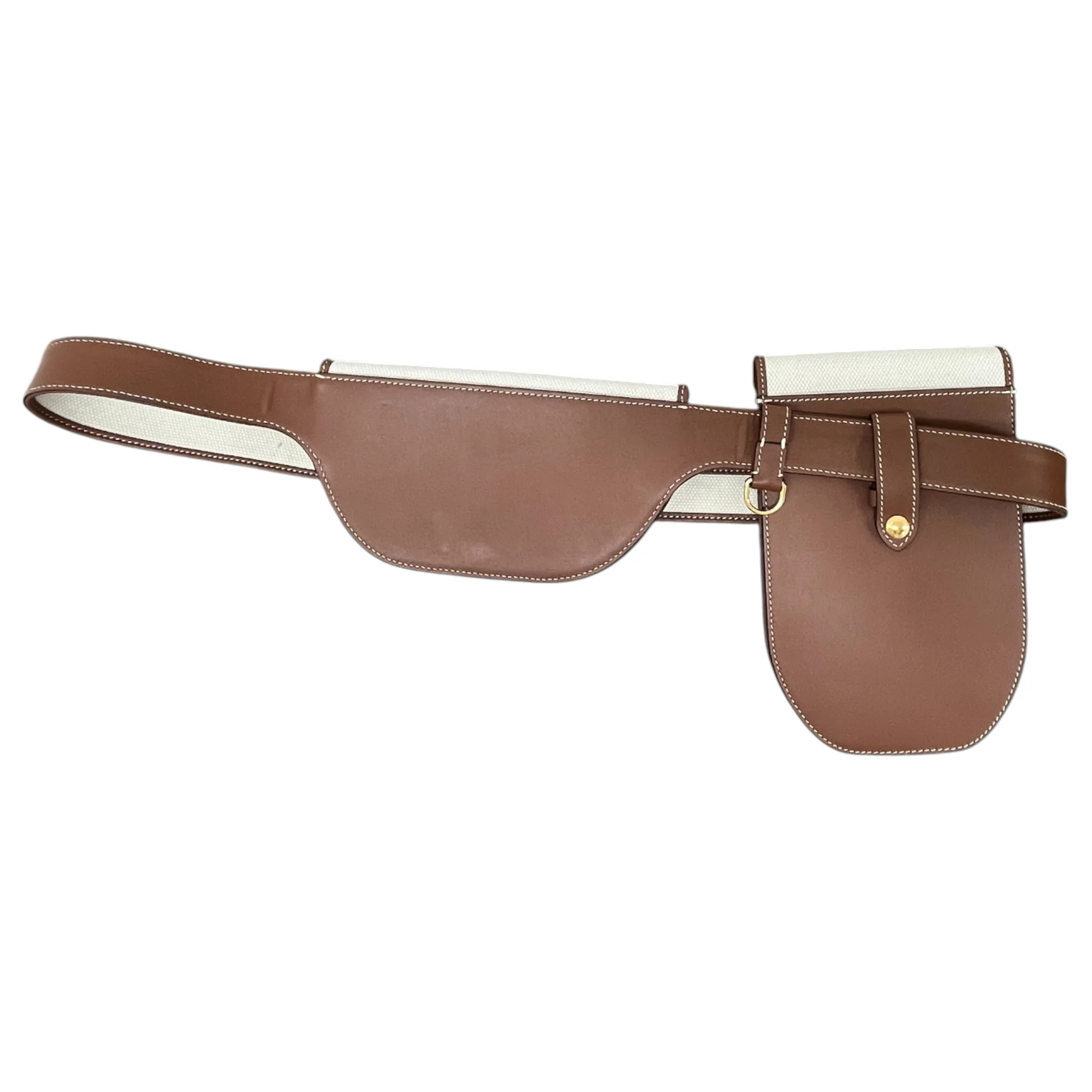 Women's Olympia Canvas Belt Bag Brown - Image 9