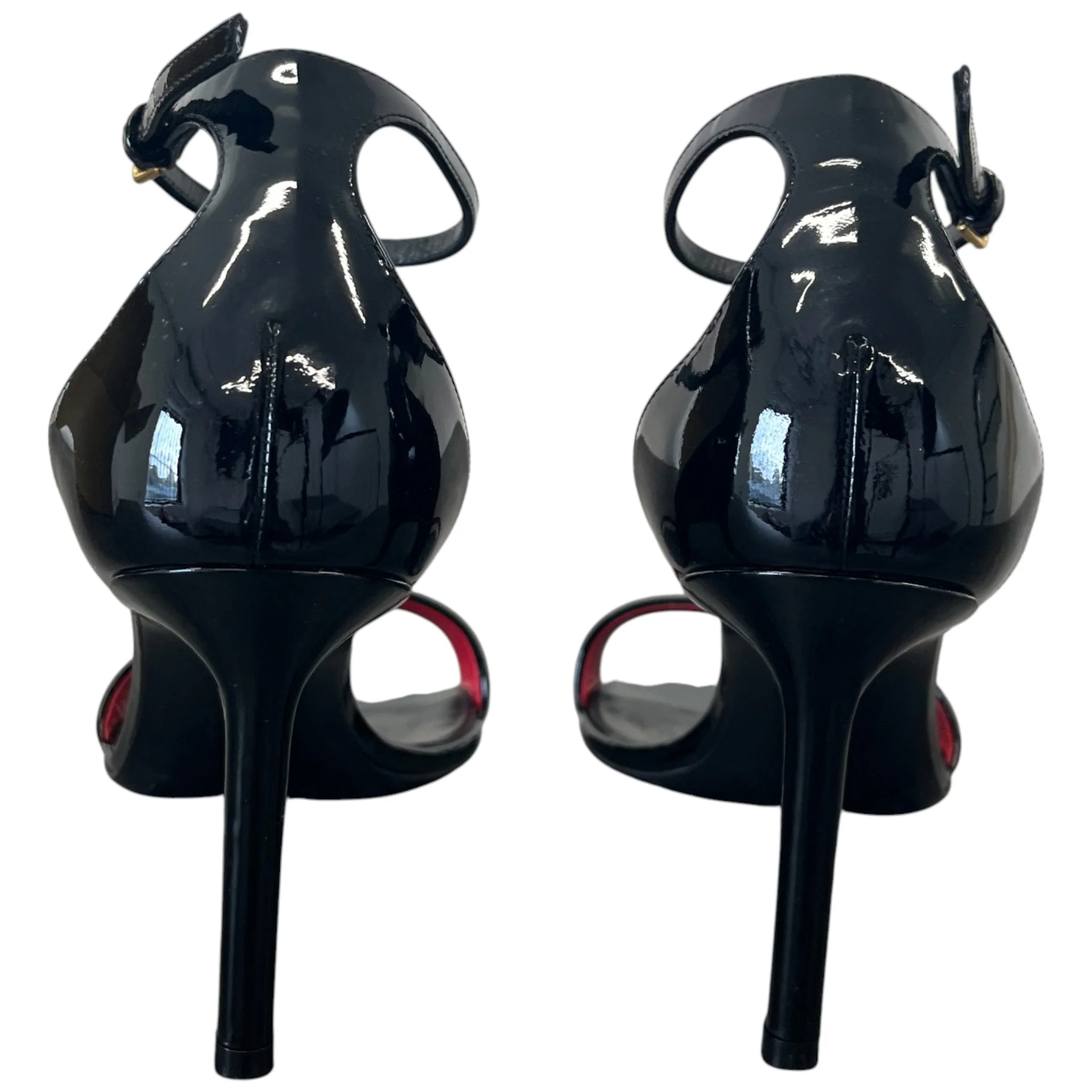 Women's Open Toe Heels Black Size EU 37 / UK 4 - Image 7