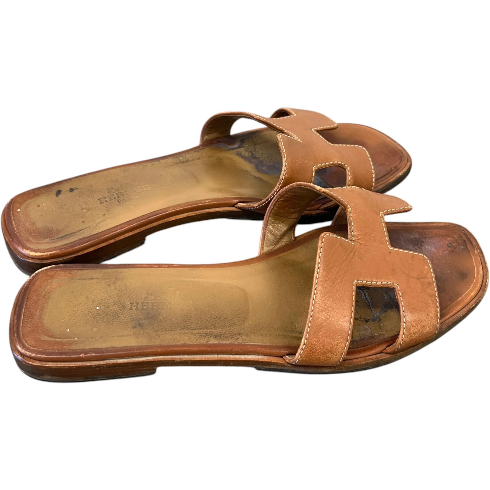 Women's Oran Slides Brown Size EU 37.5 / UK 4.5 - Image 8