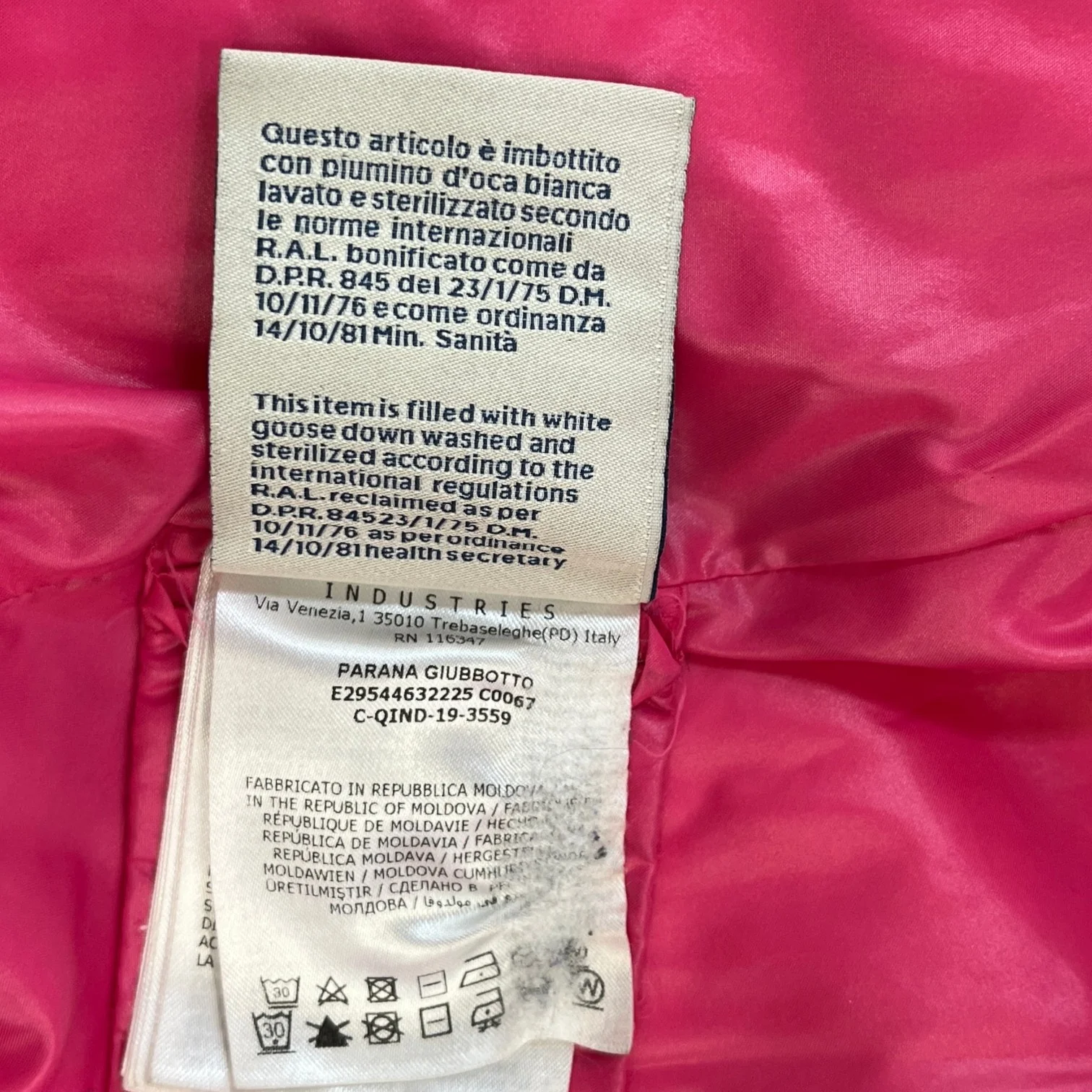 Women's Parana Junior Down Jacket Pink Size Junior Age 12 - Image 9