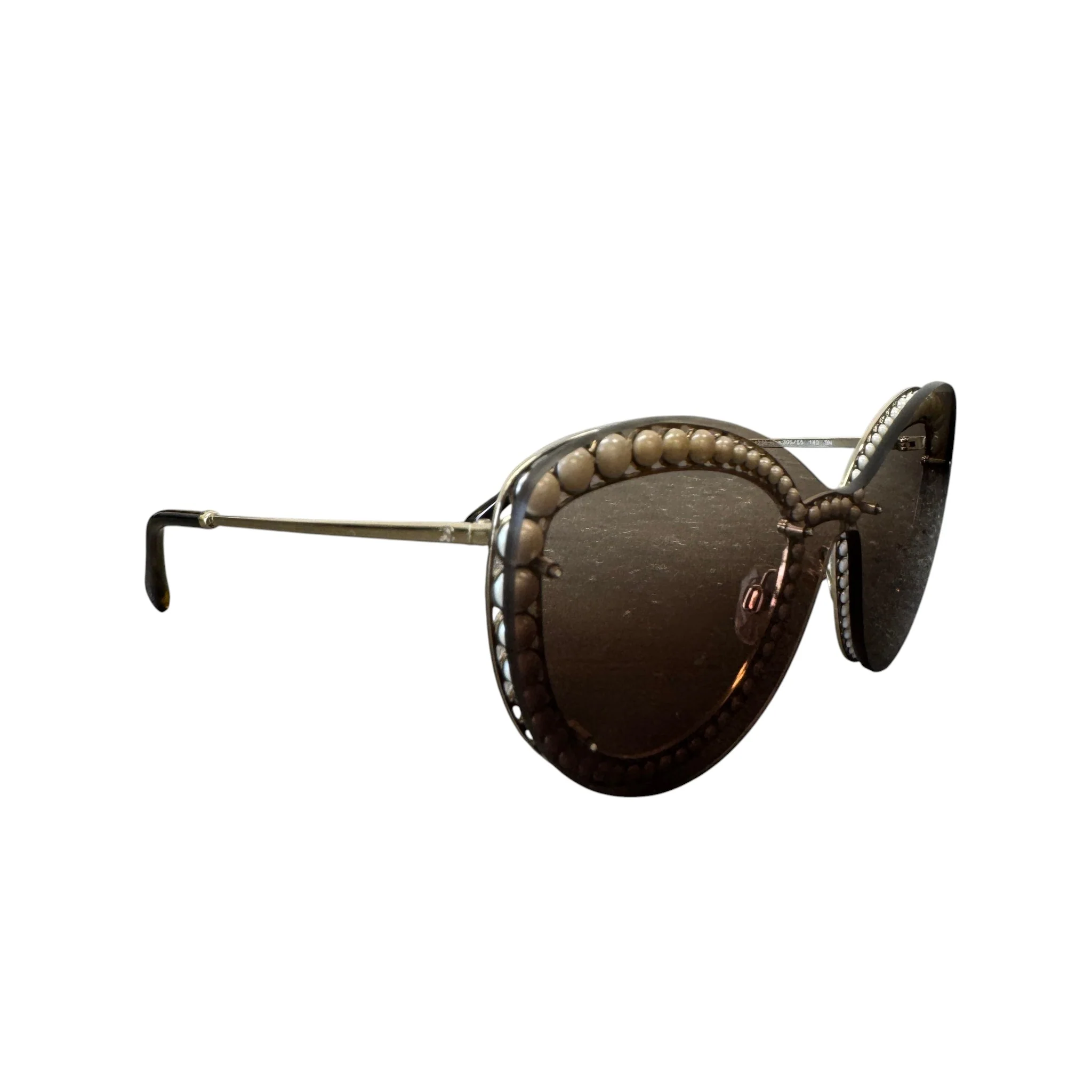 Women's Pear Frame Sunglasses Brown - Image 3