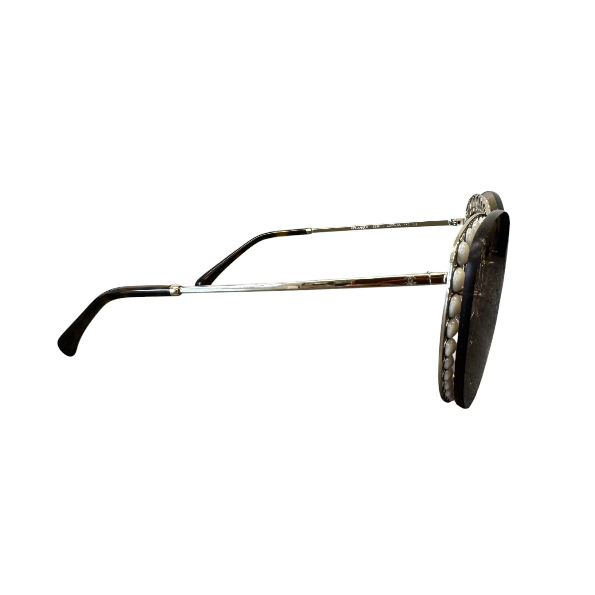 Women's Pear Frame Sunglasses Brown - Image 4